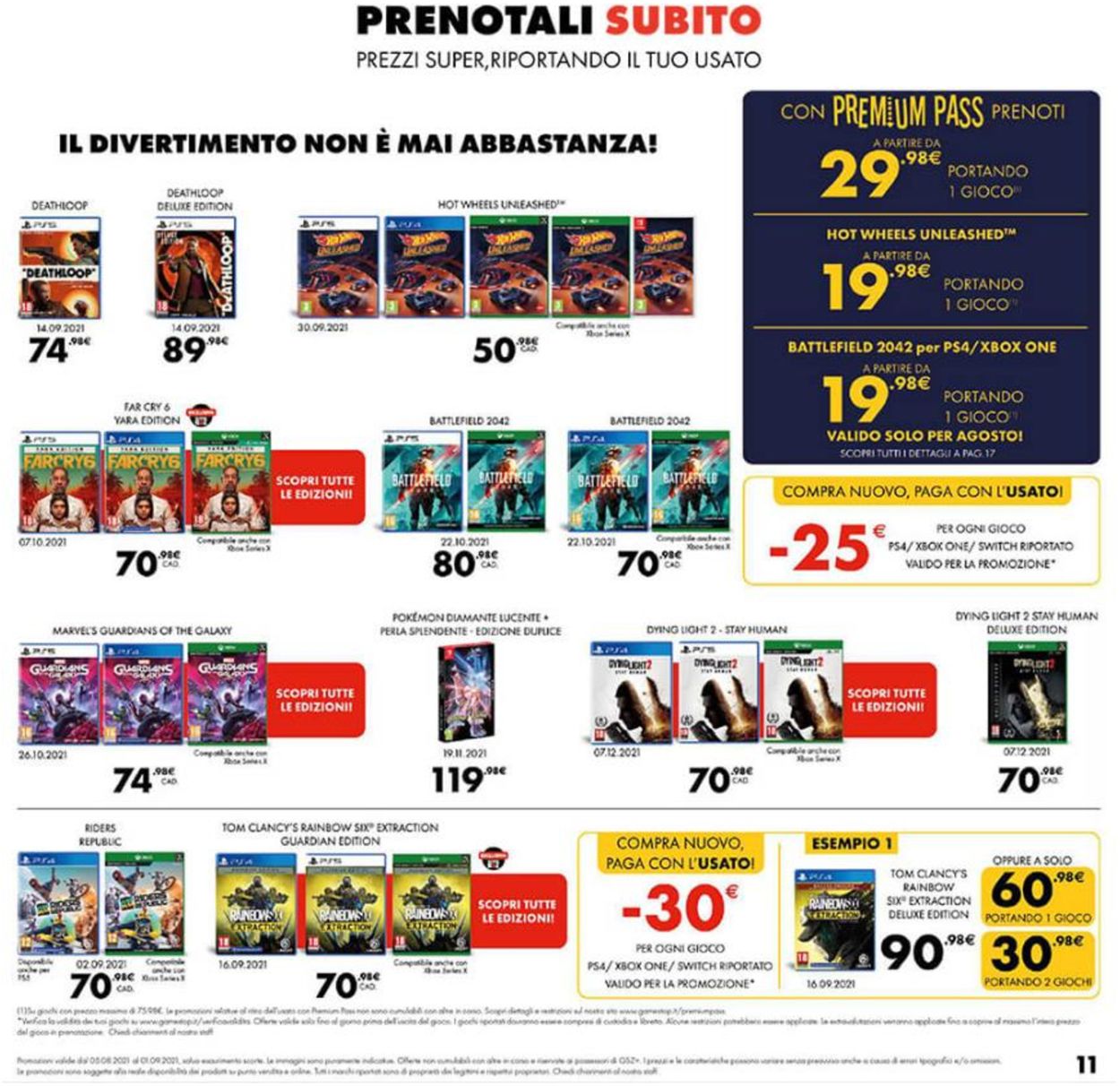 Volantino Gamestop - Offerte 05/08-01/09/2021 (Pagina 11)