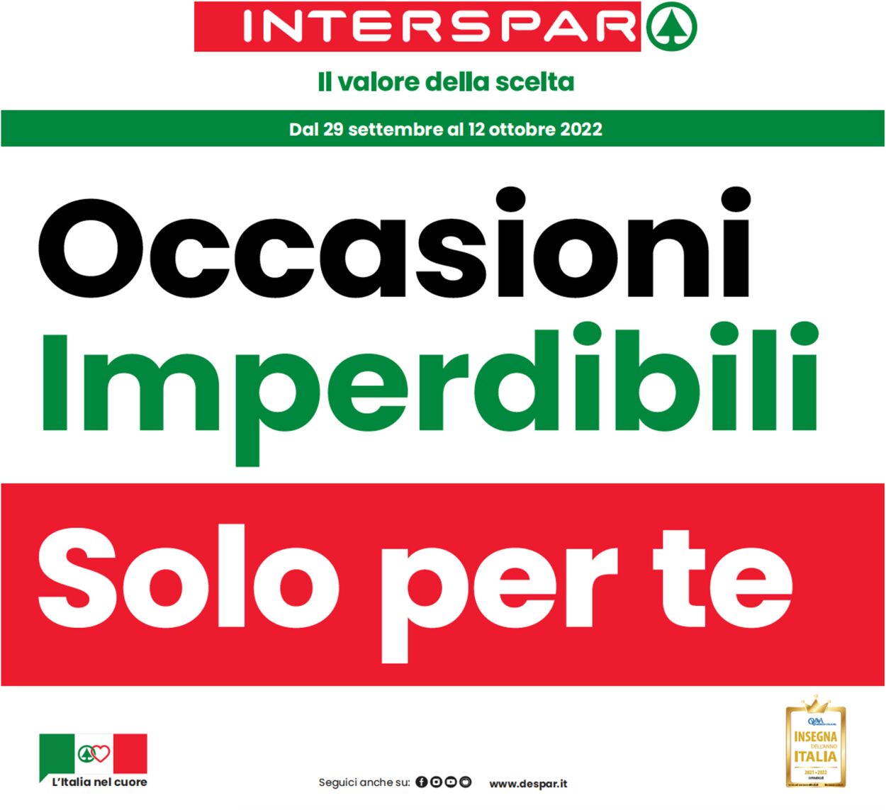 Volantino Interspar - Offerte 29/09-12/10/2022