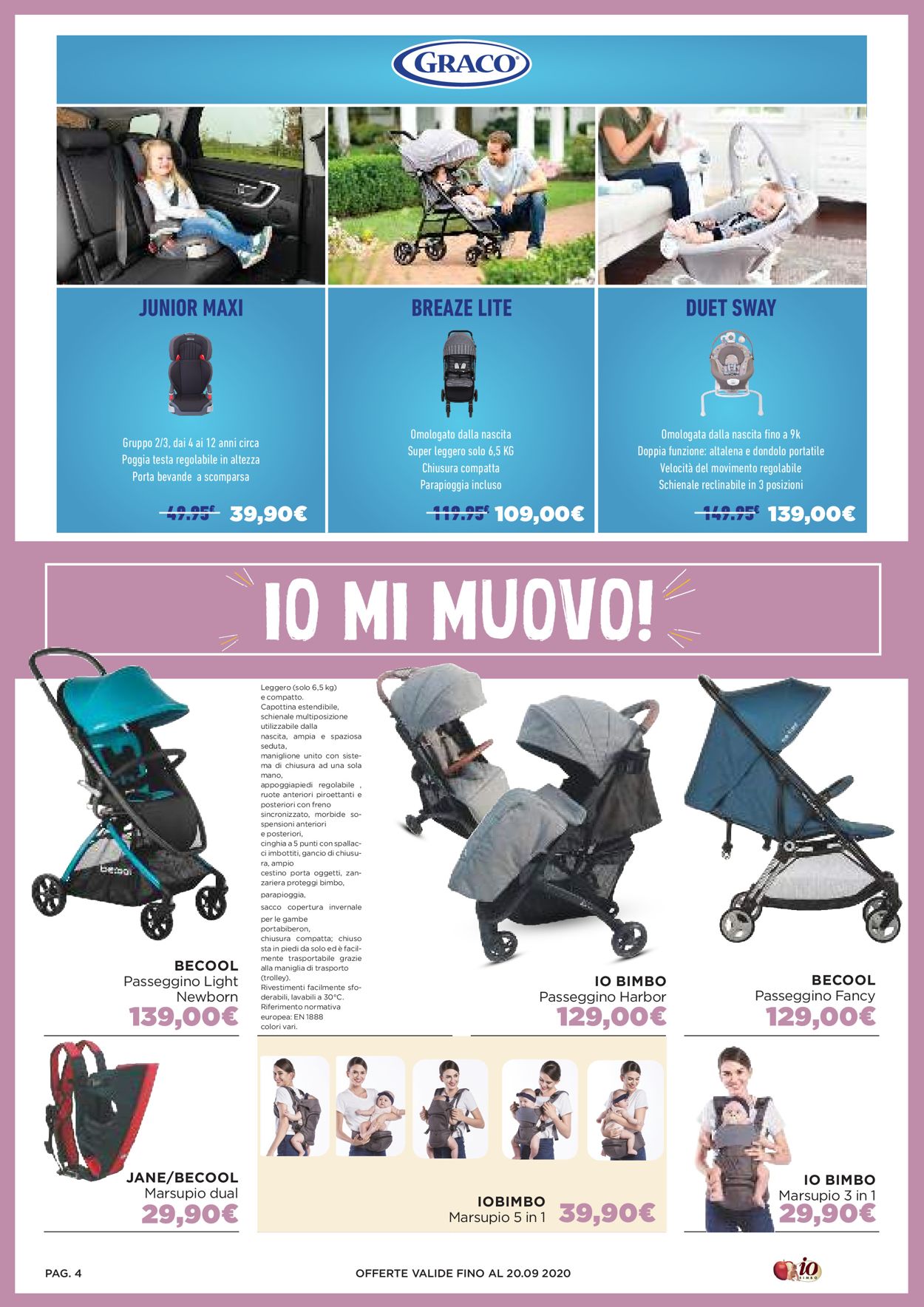 Volantino Io Bimbo - Offerte 01/09-20/09/2020 (Pagina 4)