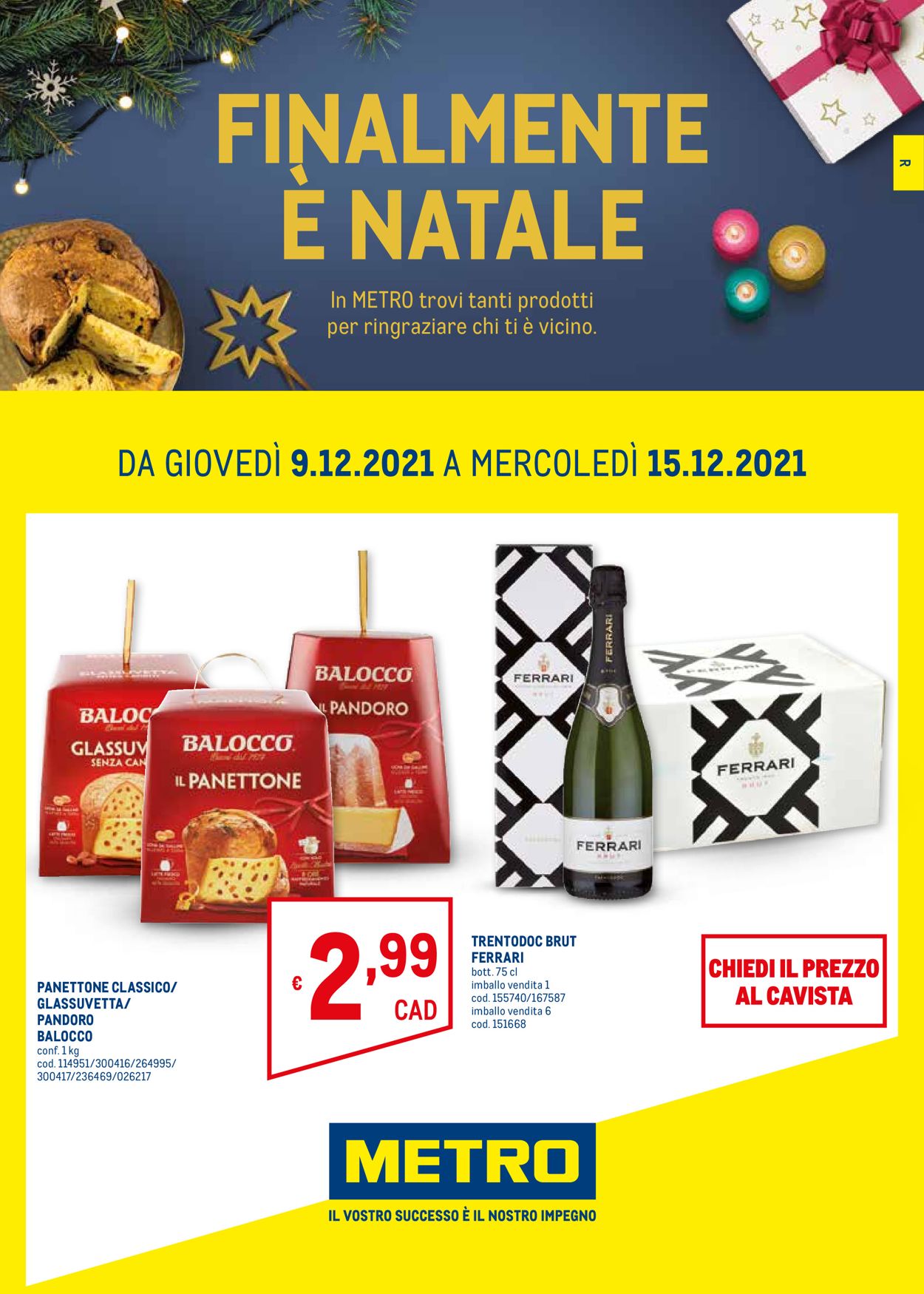 Volantino Metro - Natale 2021 - Offerte 09/12-15/12/2021