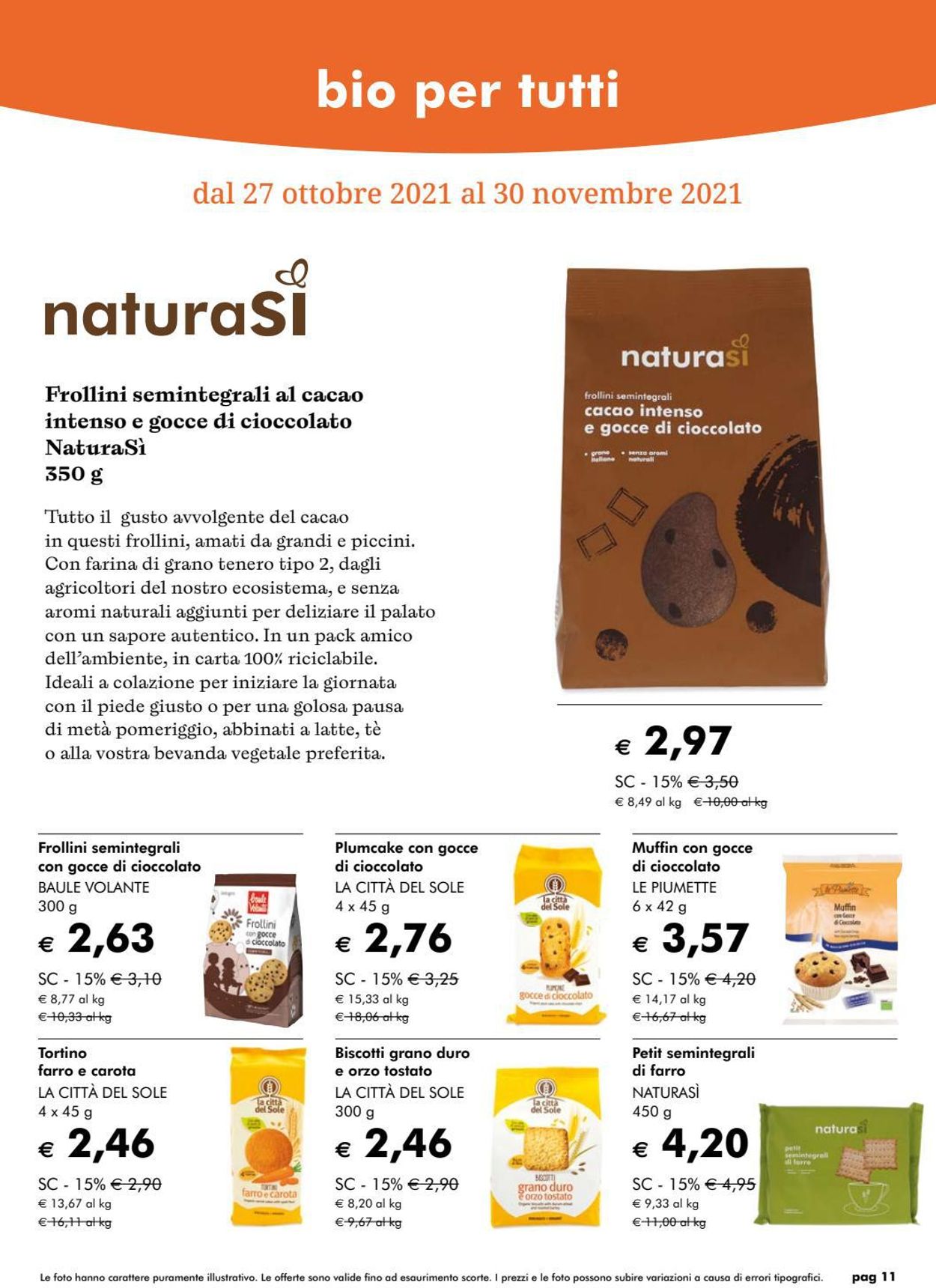 Volantino Natura Sì - Offerte 27/10-30/11/2021 (Pagina 11)