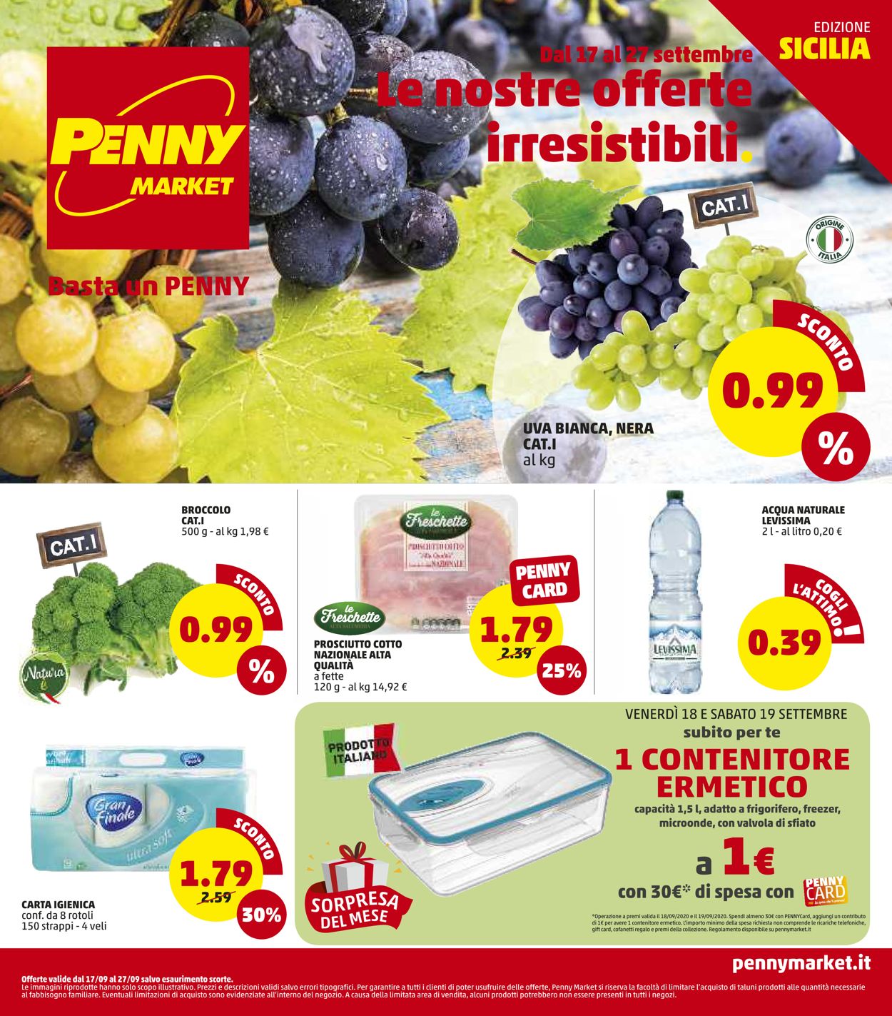 Volantino Penny Market - Offerte 17/09-27/09/2020