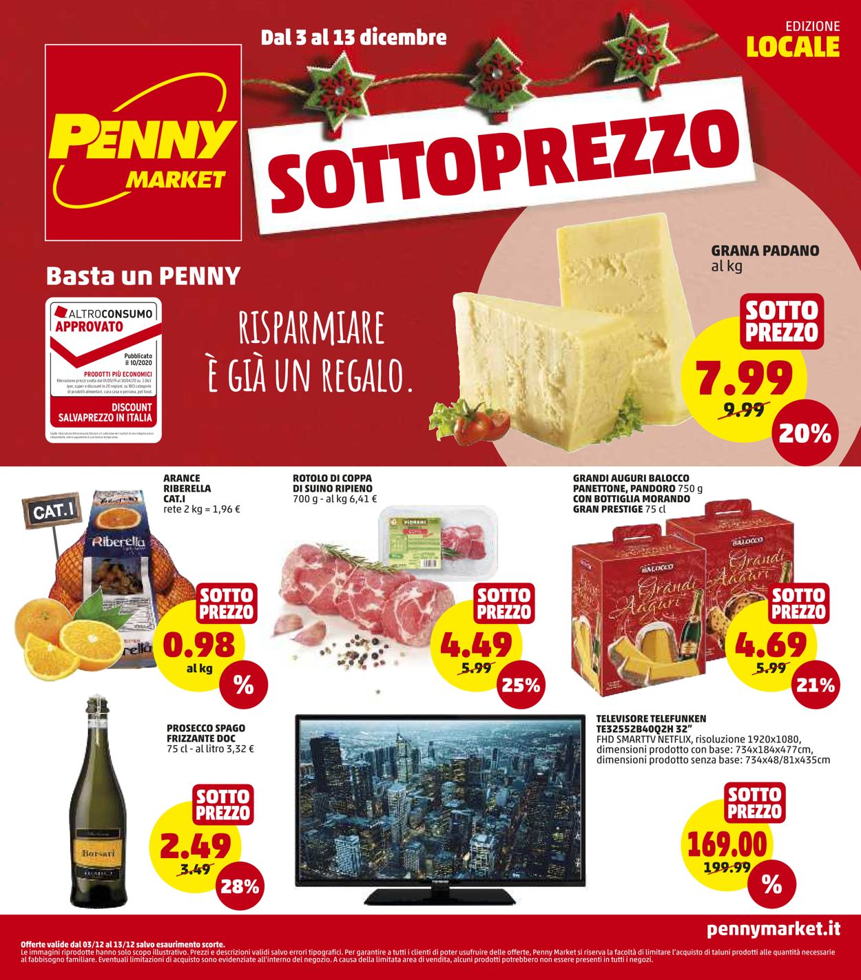 Volantino Penny Market - Natale 2020 - SUD ITALIA - Offerte 03/12-13/12/2020