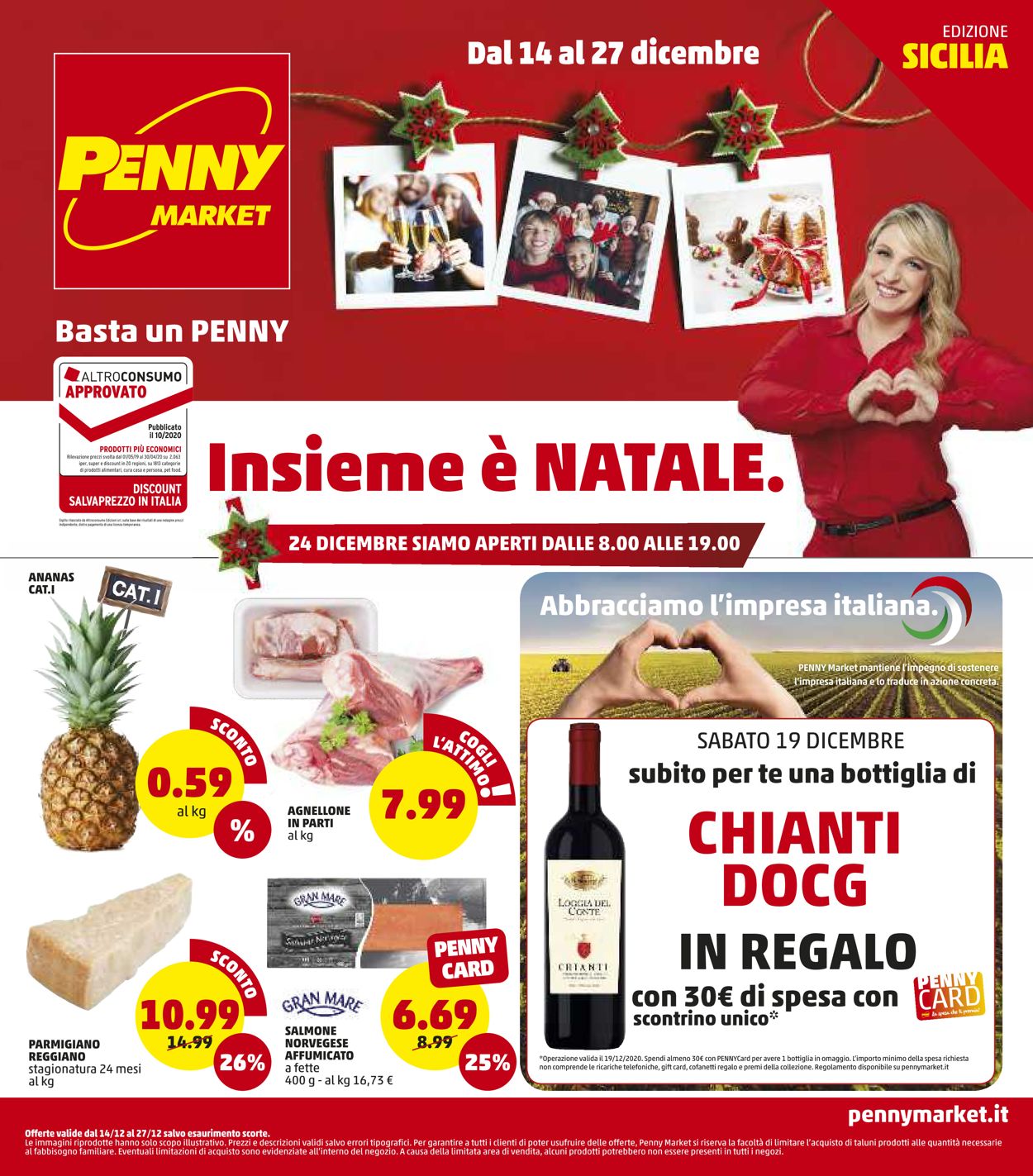 Volantino Penny Market - Natale 2020 - Sicilia - Offerte 14/12-27/12/2020