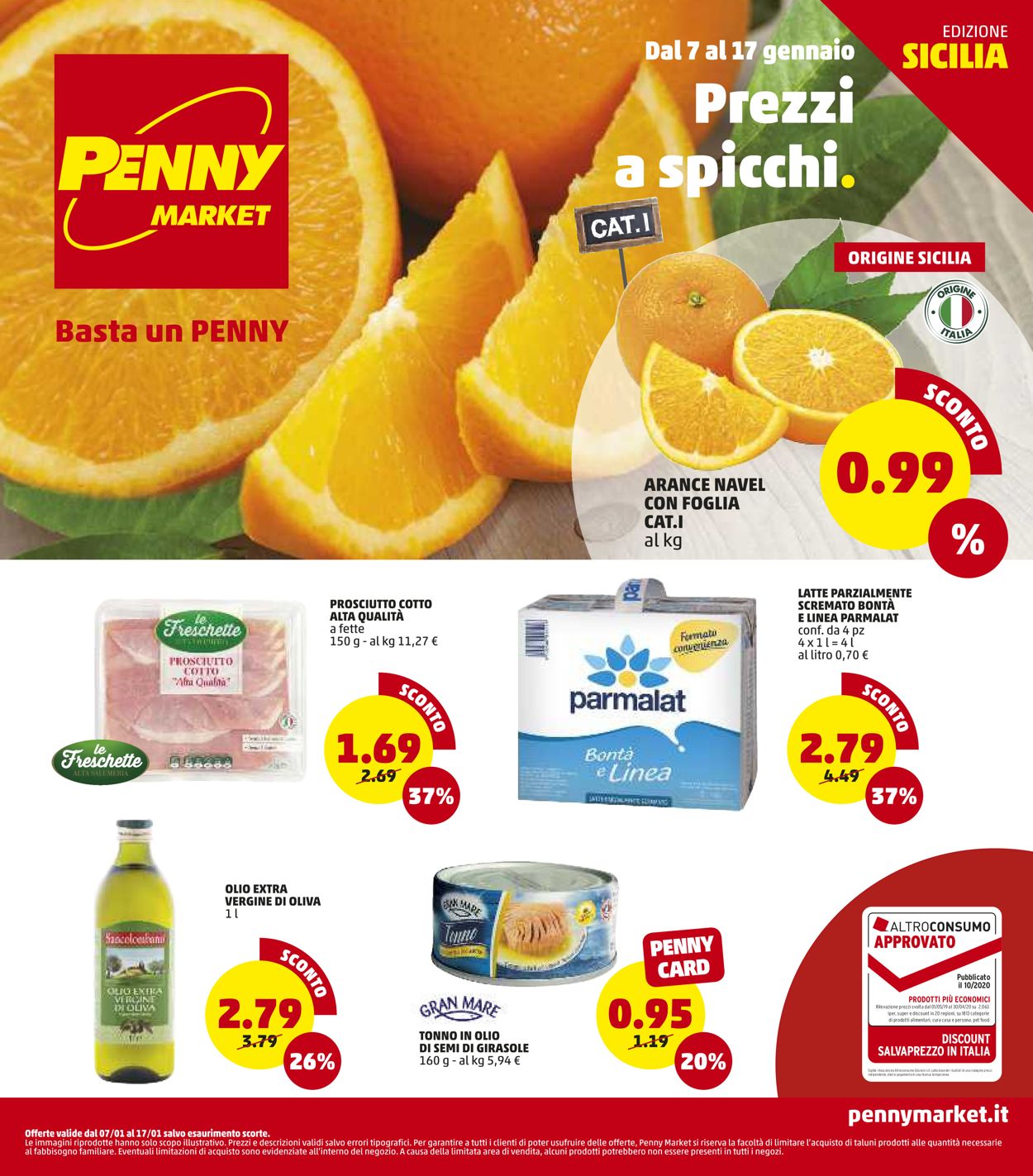 Volantino Penny Market - Sicilia - Offerte 07/01-17/01/2021