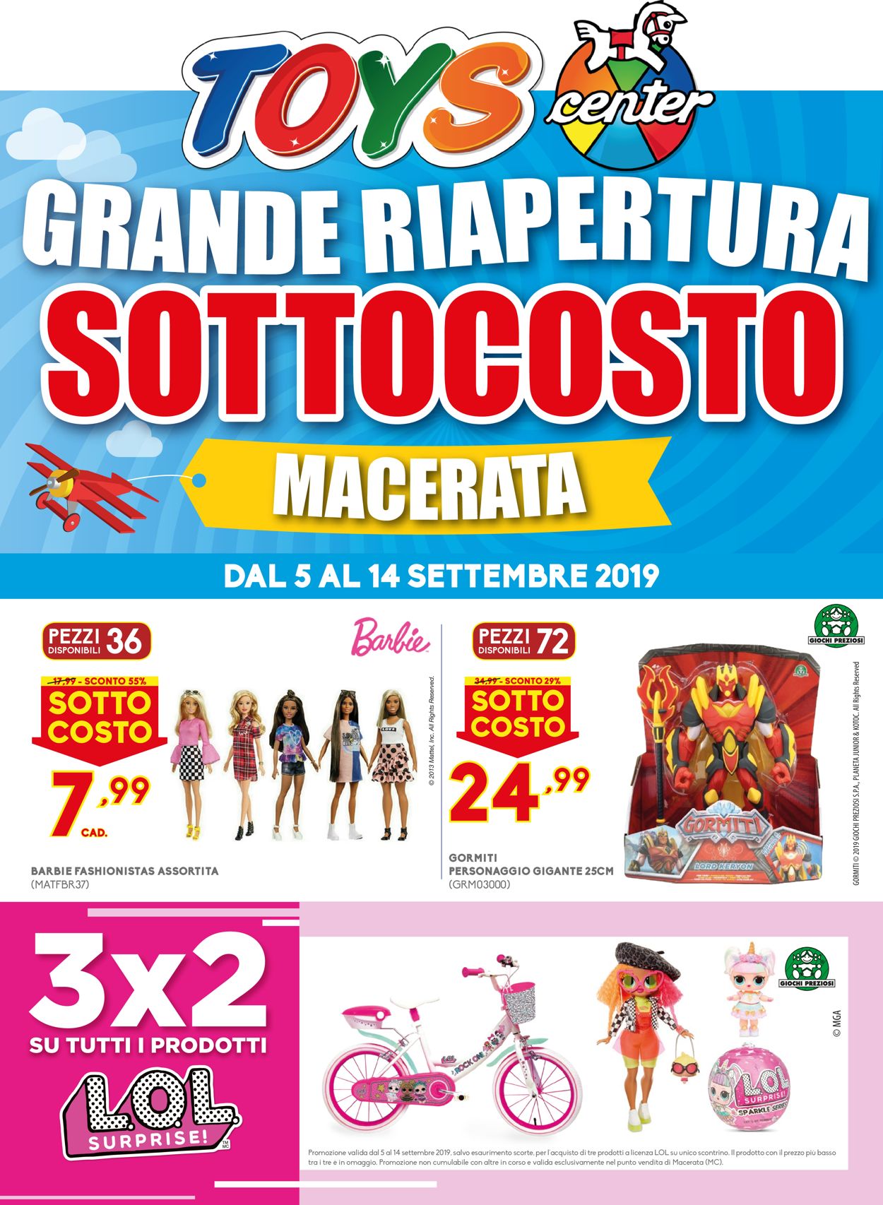 Volantino Toys Center - Offerte 05/09-14/09/2019