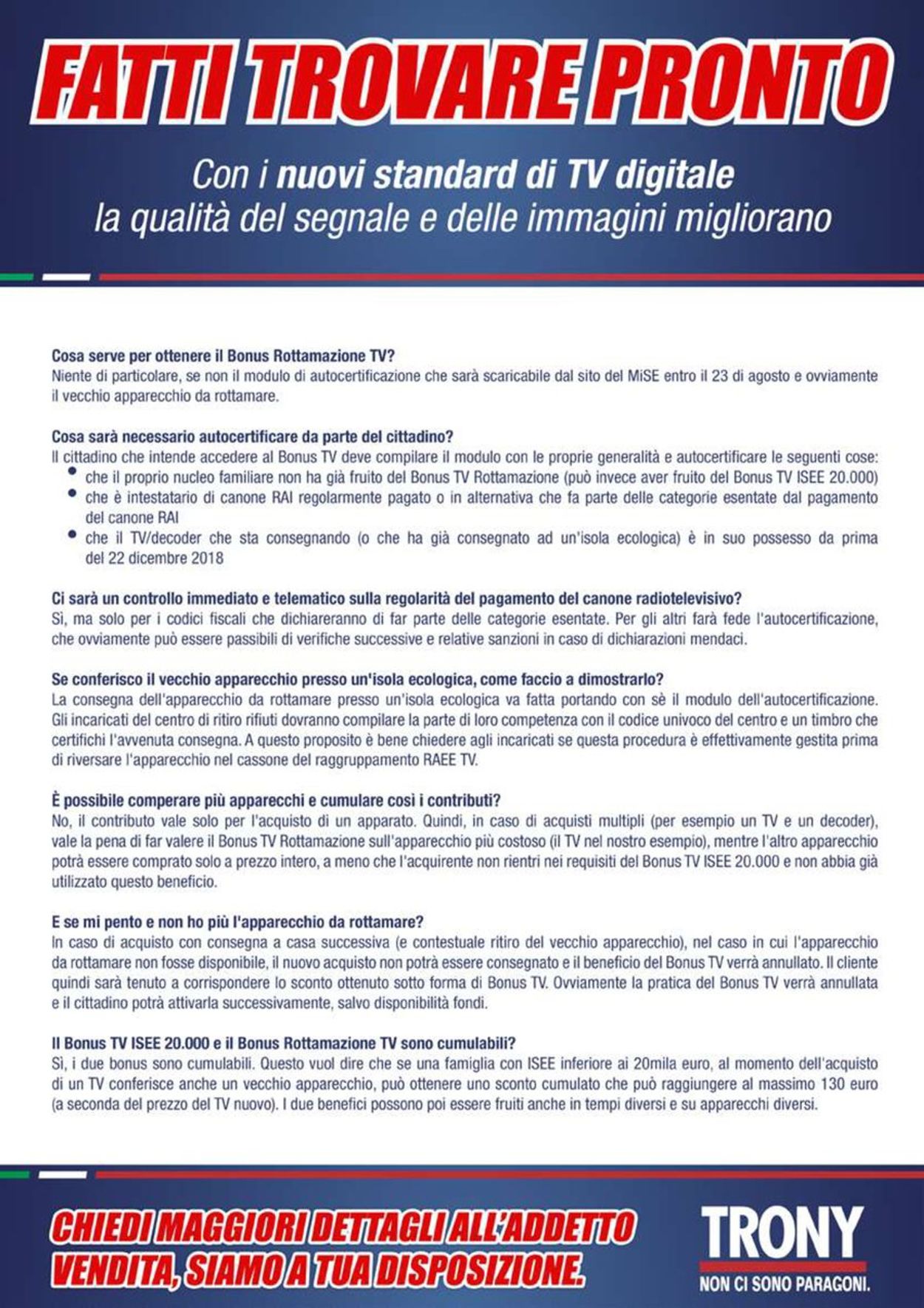 Volantino Trony - Offerte 26/08-15/09/2021 (Pagina 23)