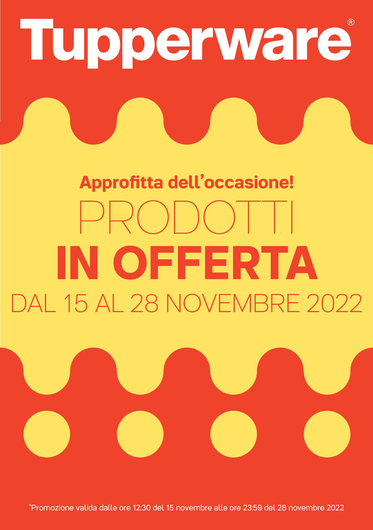 Volantino Tupperware - Offerte 15/11-28/11/2022