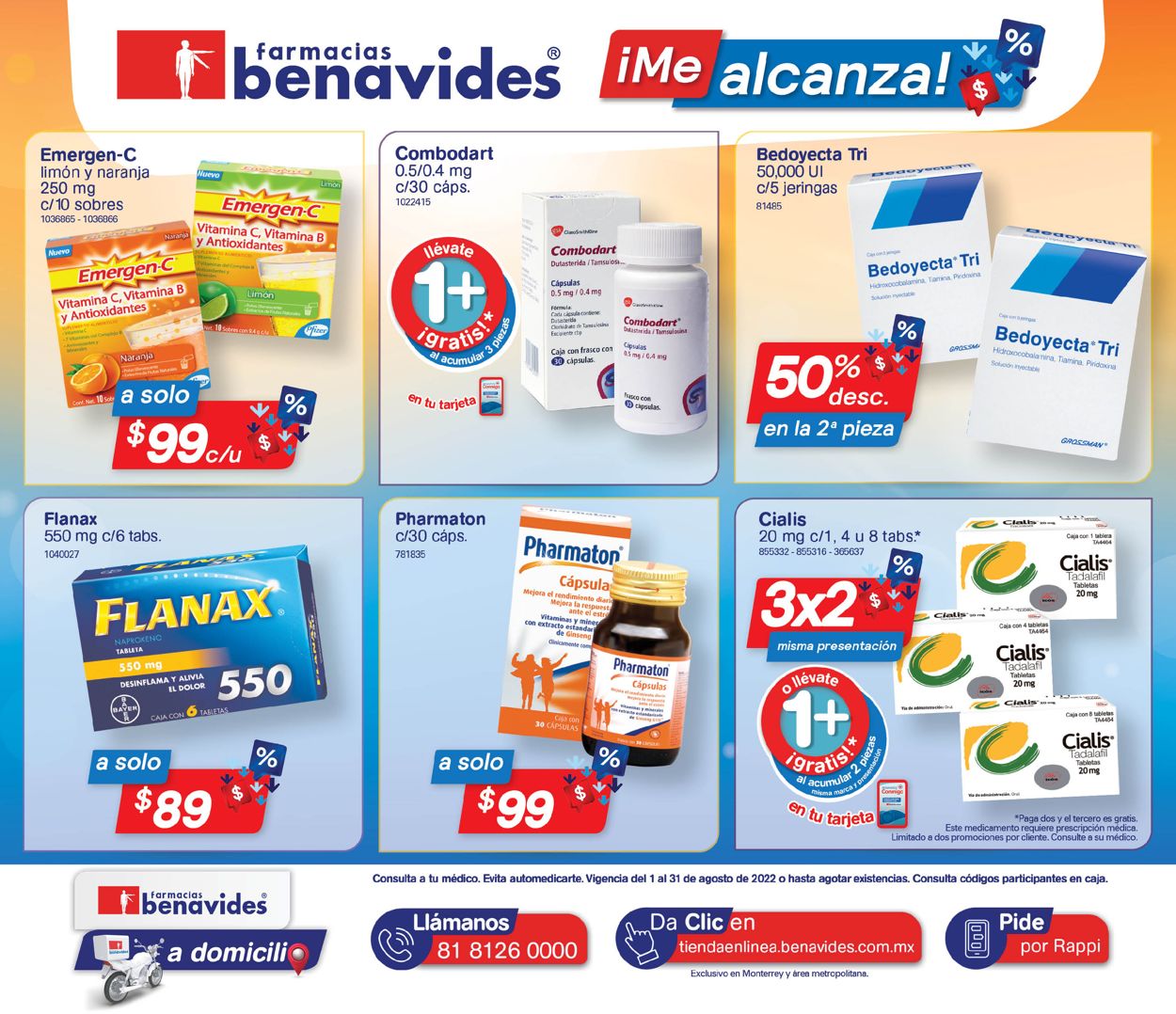 Farmacias Benavides Folleto - 01.08-31.08.2022