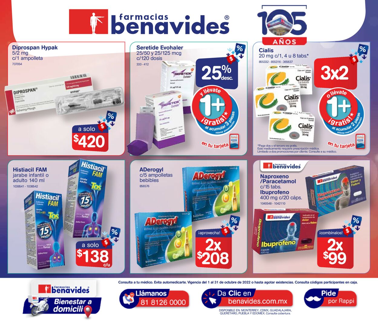Farmacias Benavides Folleto - 01.10-31.10.2022