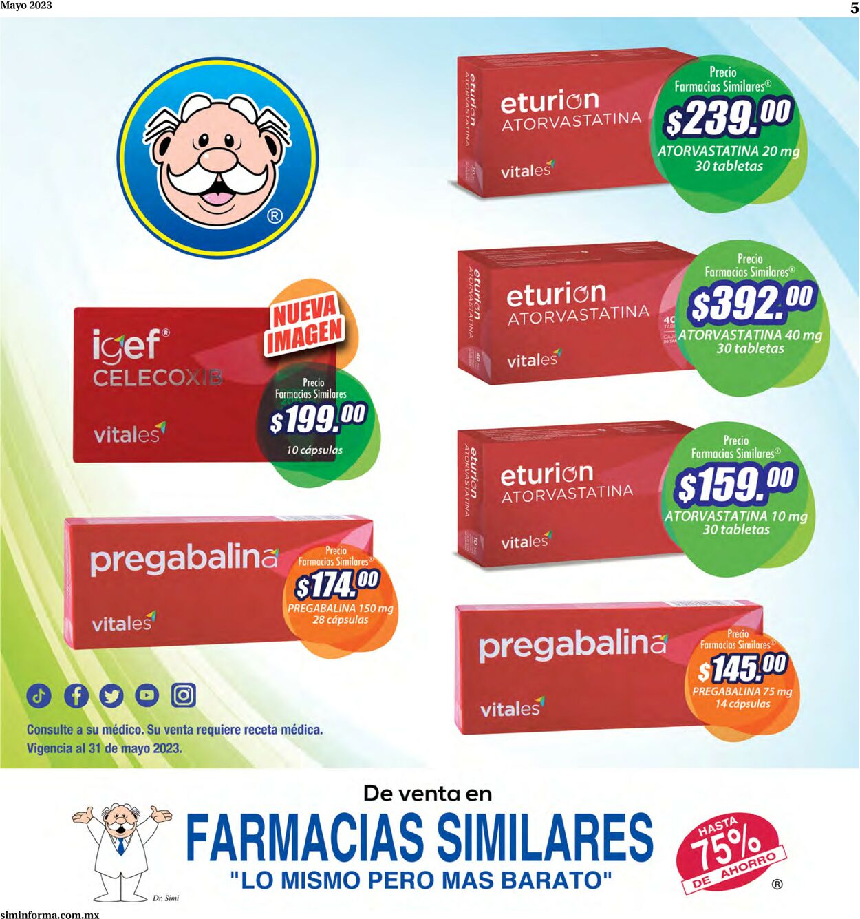 Farmacias Similares Folleto - 15.06-05.07.2023 (Página 5)
