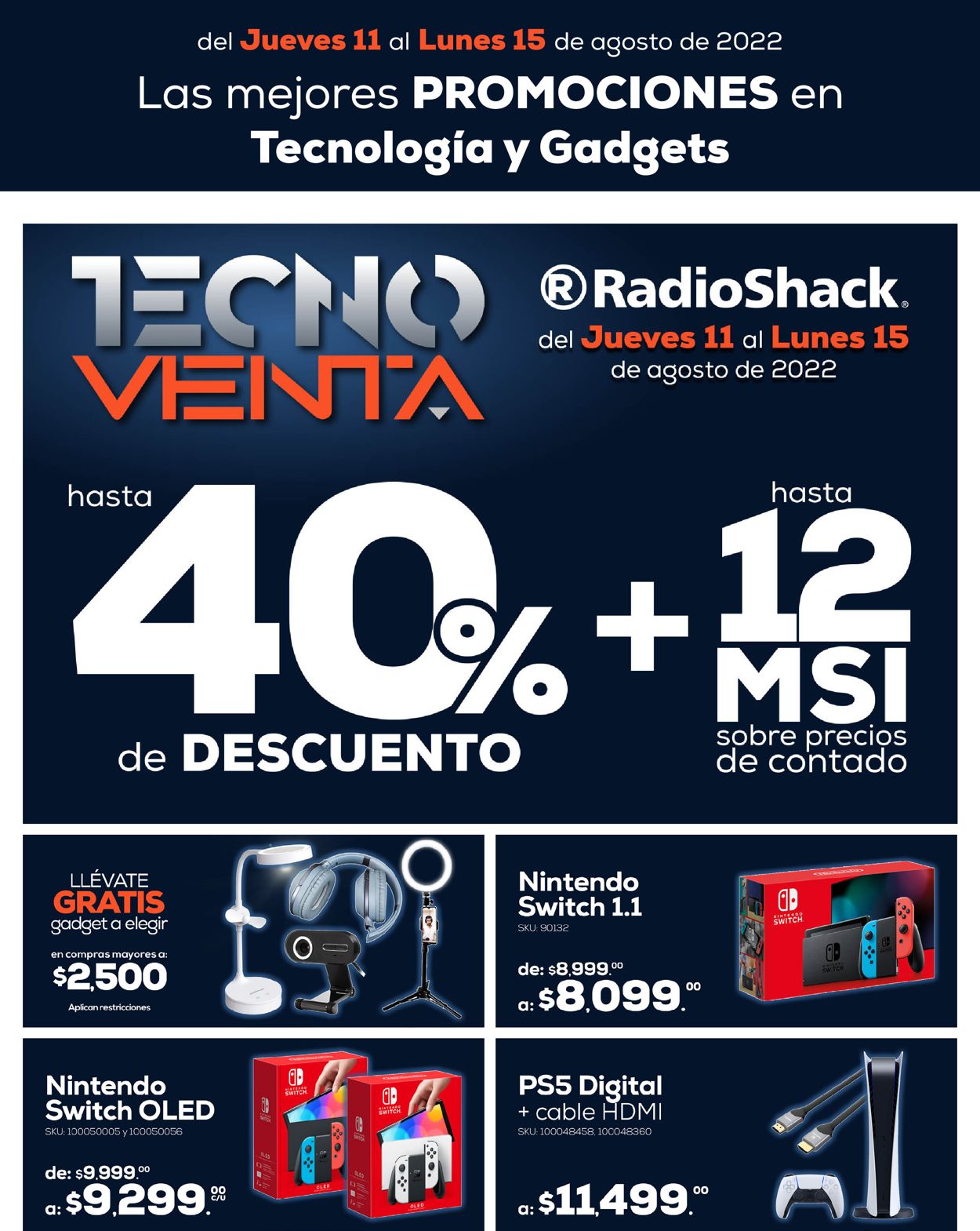 Radio Shack Folleto - 11.08-15.08.2022