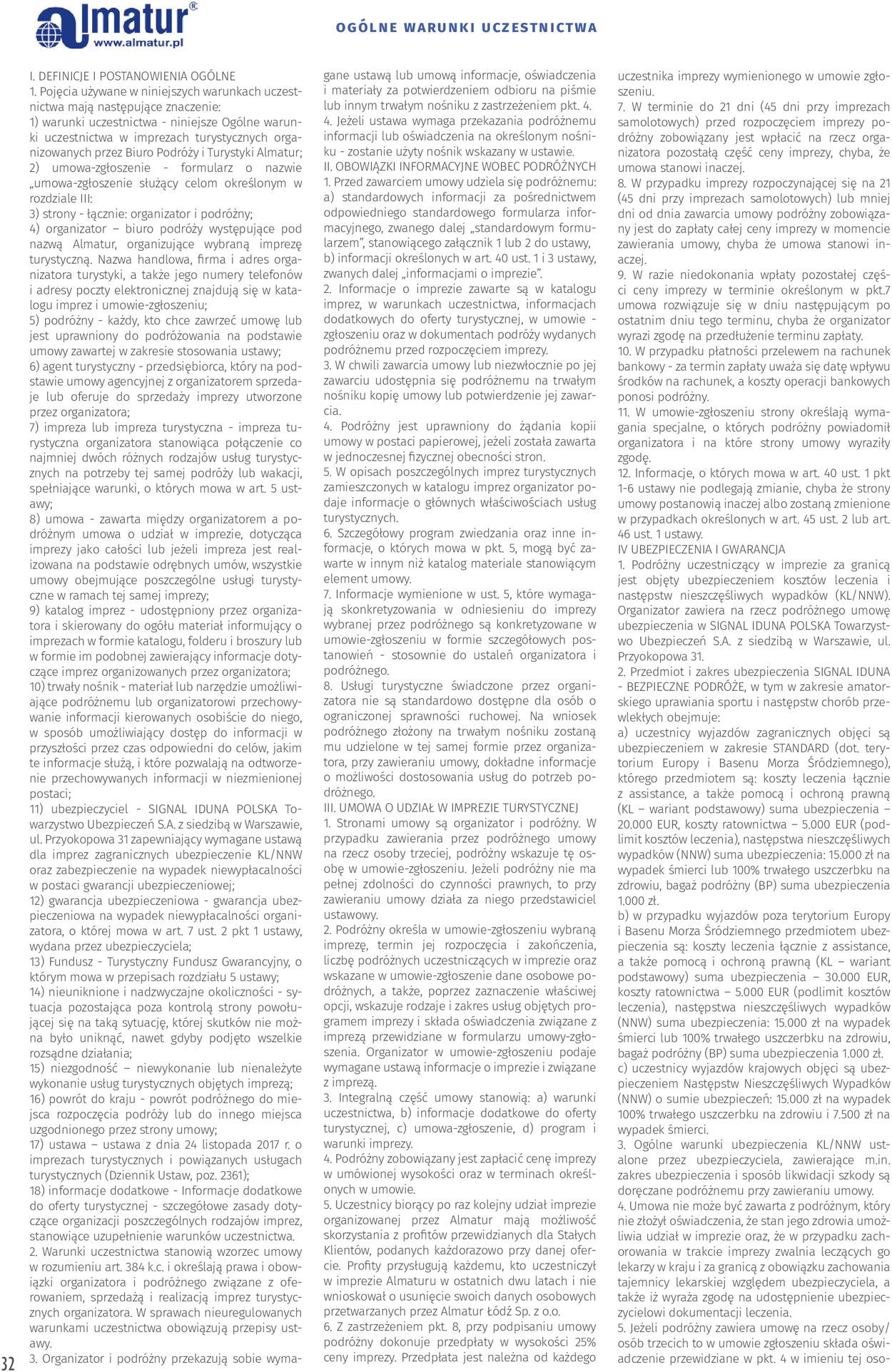 Gazetka promocyjna Almatur - 01.11-31.01.2021 (Strona 32)