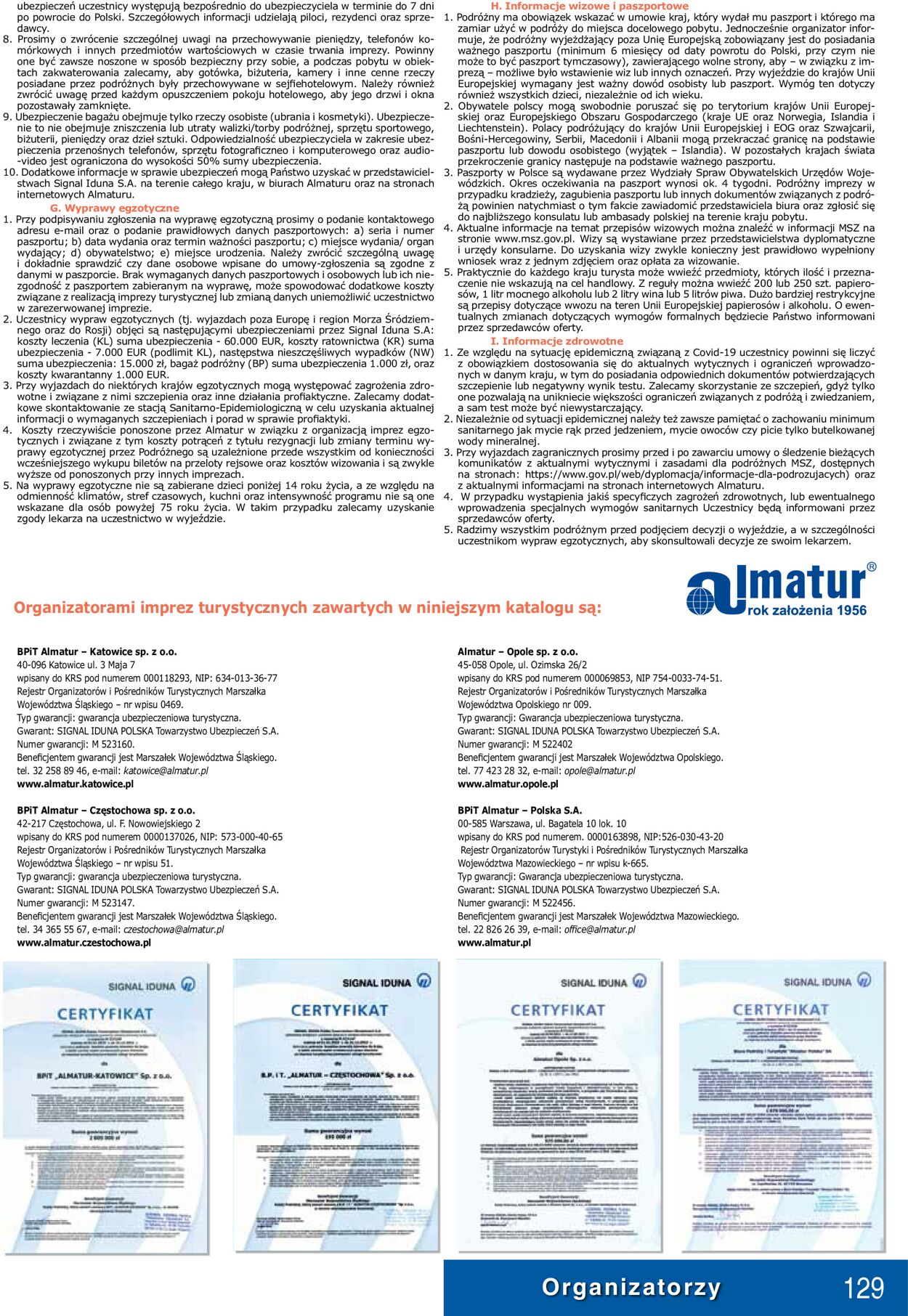 Gazetka promocyjna Almatur - 15.05-22.05.2023 (Strona 129)