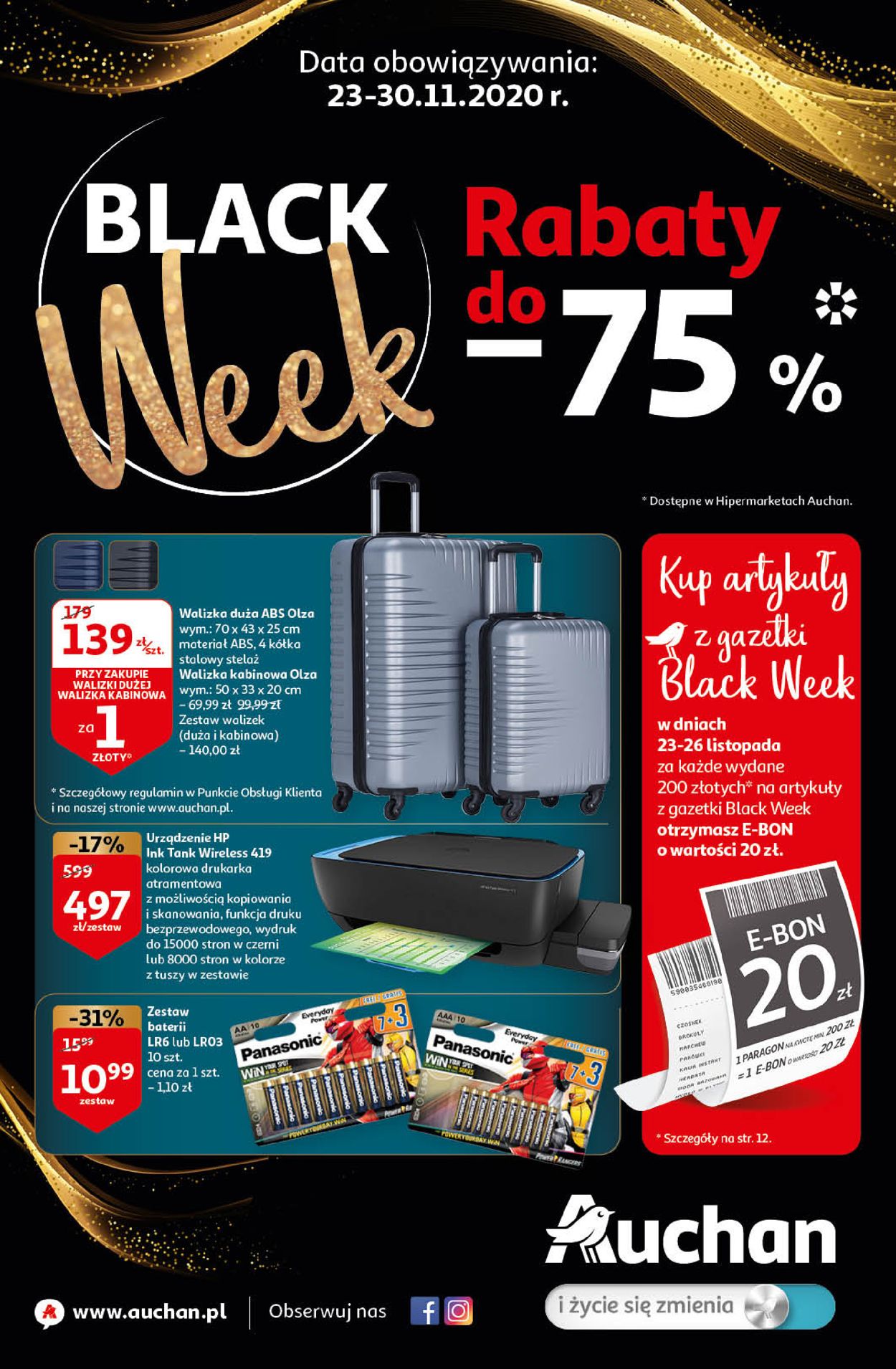 Gazetka promocyjna Auchan BLACK WEEK 2020 - 23.11-30.11.2020