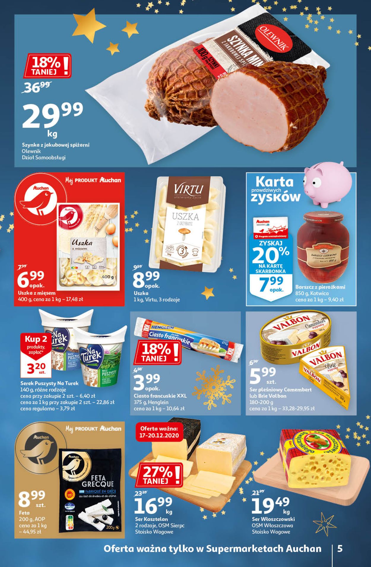 Gazetka promocyjna Auchan Gazetka Świąteczna 2020 - 17.12-24.12.2020 (Strona 5)