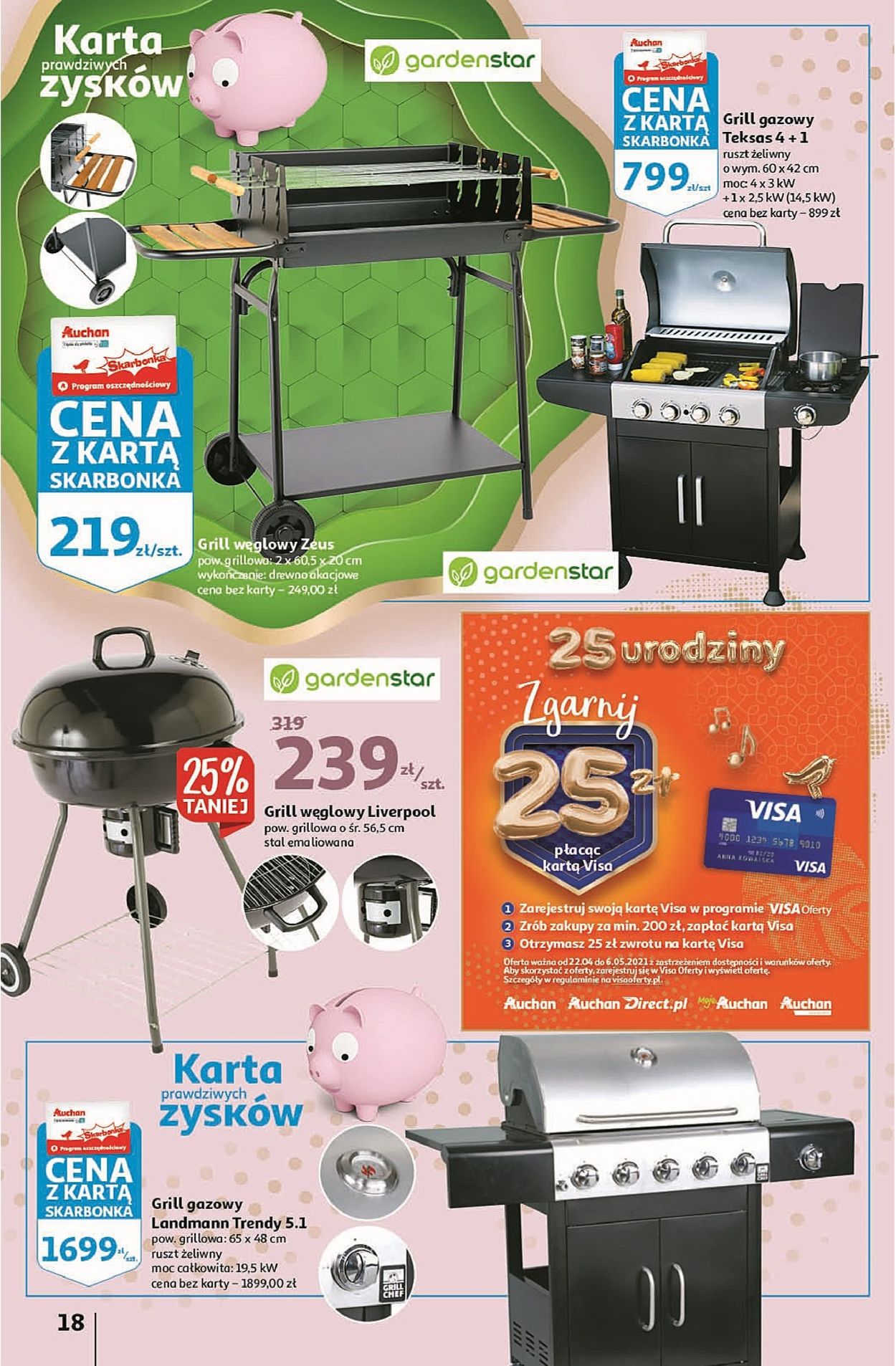 Gazetka promocyjna Auchan 25 Urodziny – Życzymy Wszystkiego Kwitnącego - 22.04-04.05.2021 (Strona 18)