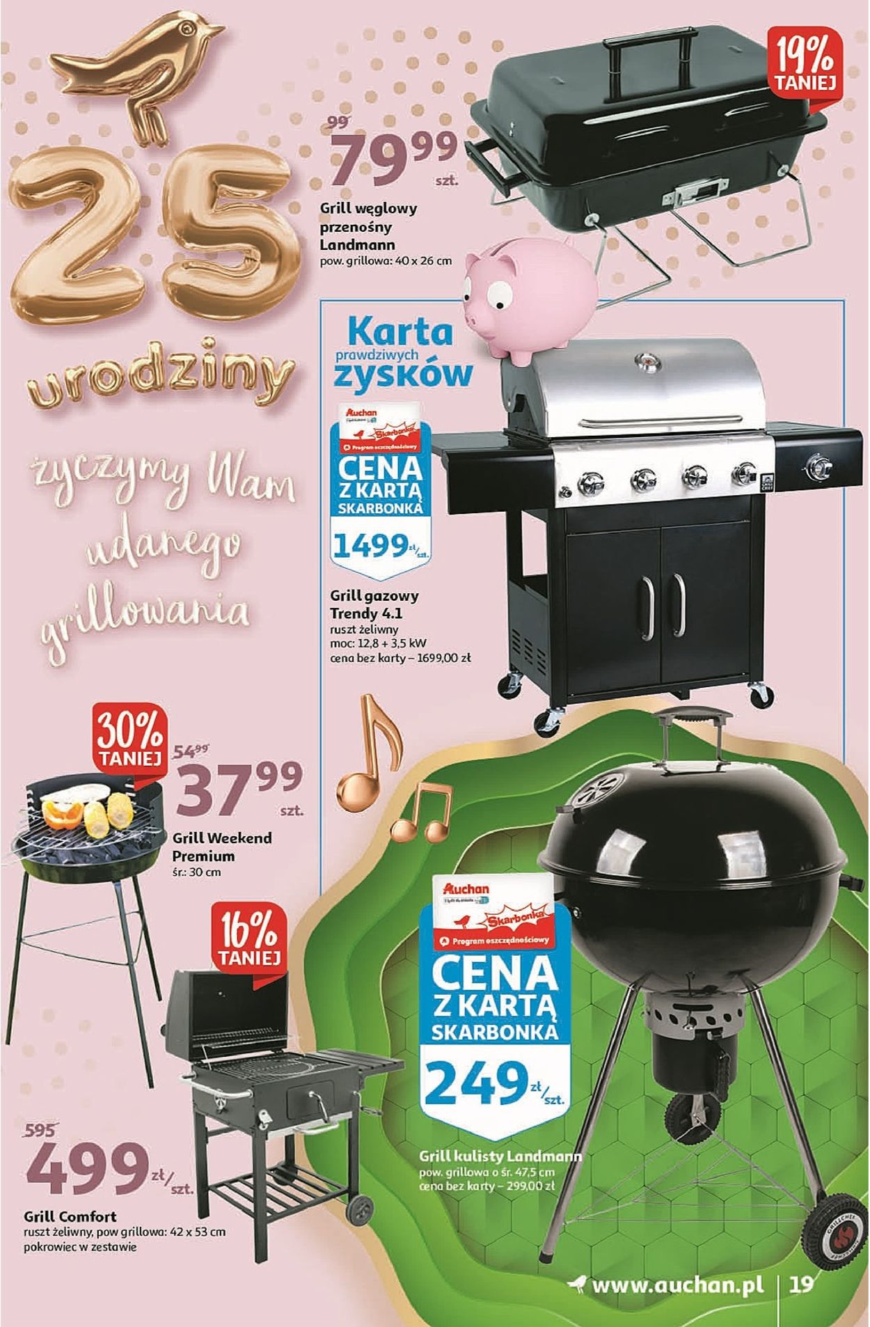 Gazetka promocyjna Auchan 25 Urodziny – Życzymy Wszystkiego Kwitnącego - 22.04-04.05.2021 (Strona 19)