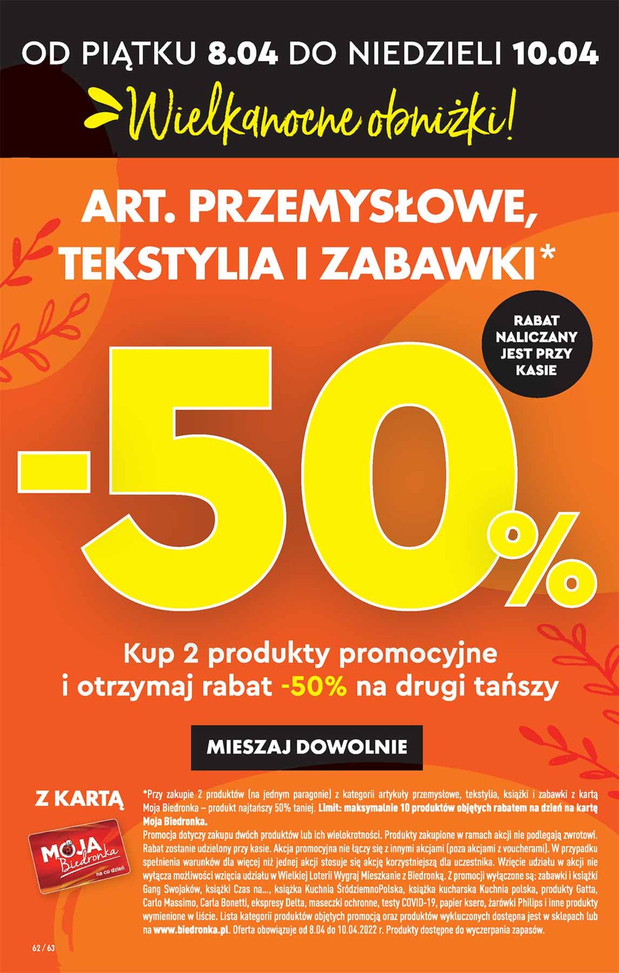 Gazetka promocyjna Biedronka WIELKANOC 2022 - 07.04-13.04.2022 (Strona 62)