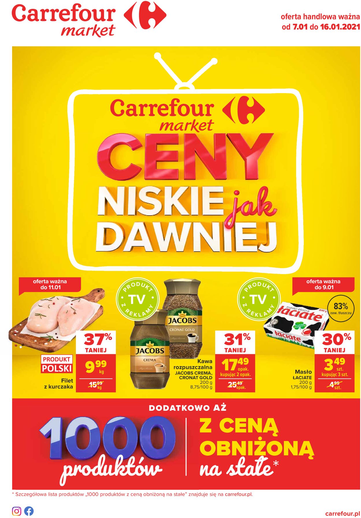 Gazetka promocyjna Carrefour Ceny niskie jak dawniej - 07.01-16.01.2021
