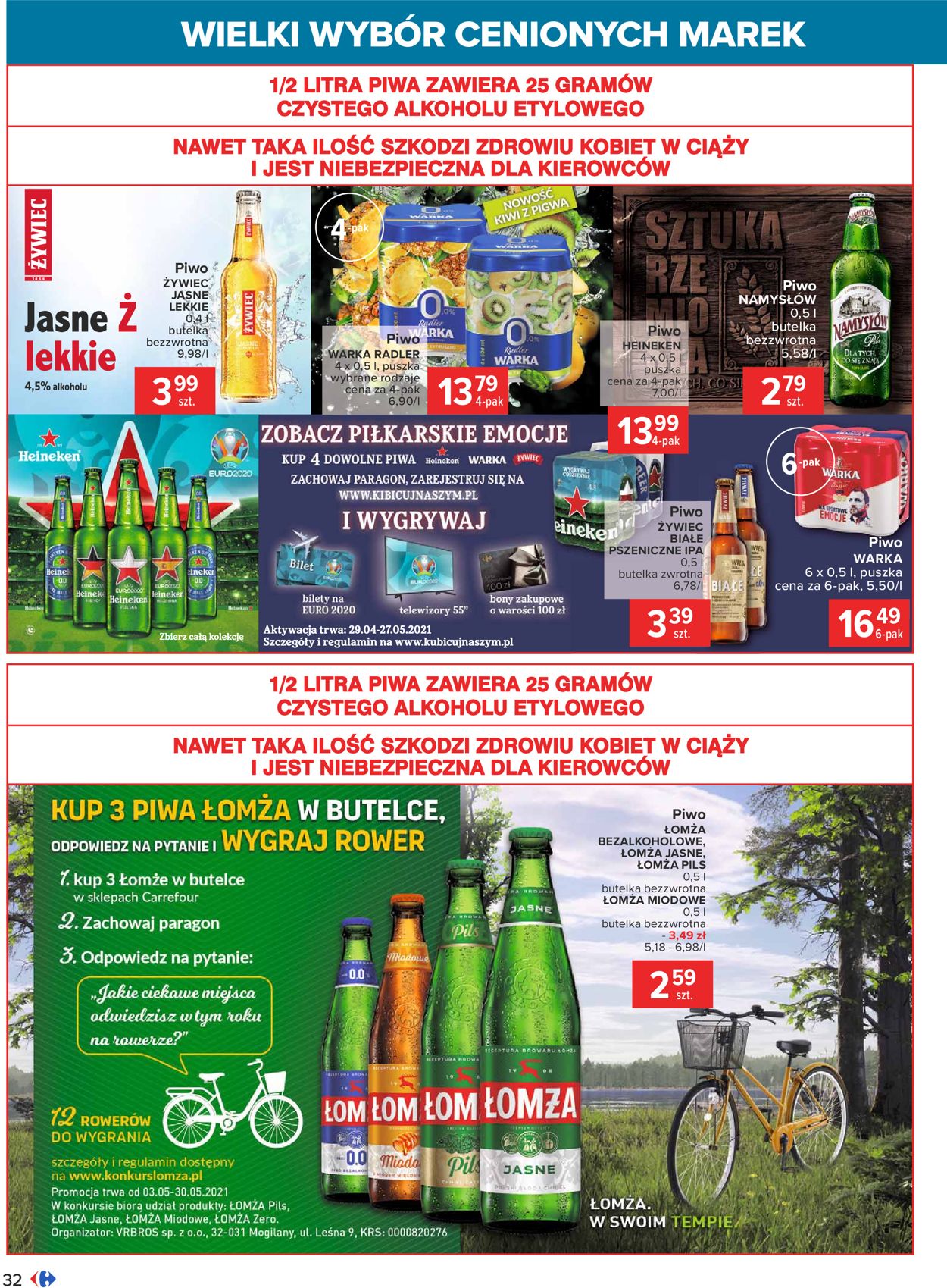Gazetka promocyjna Carrefour Wielki wybór cenionych marek - 04.05-15.05.2021 (Strona 32)