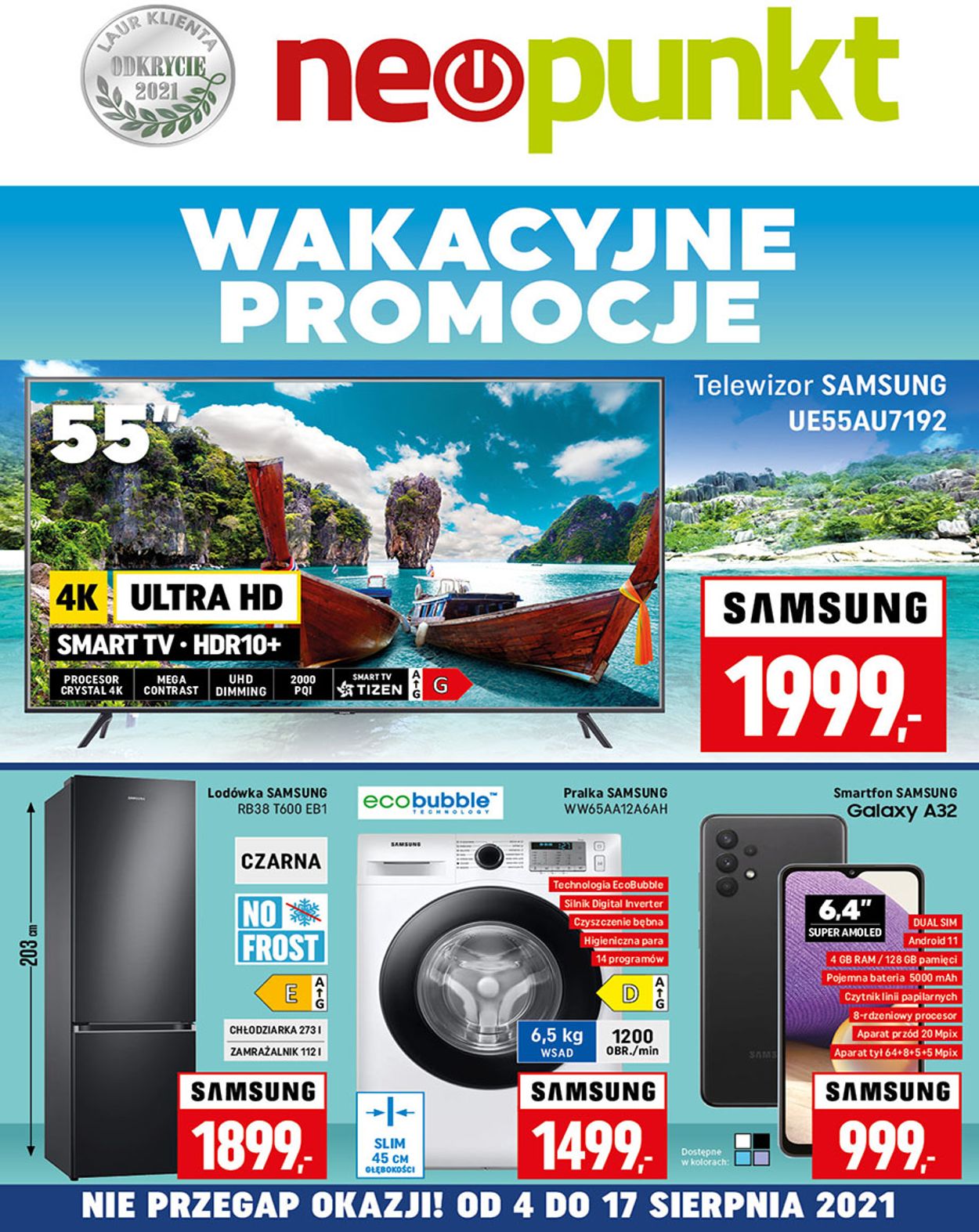 Gazetka promocyjna Neopunkt - 04.08-17.08.2021