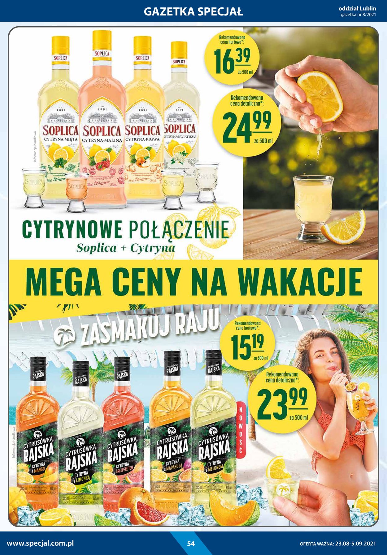 Gazetka promocyjna Specjał - Oddział Lublin - 23.08-05.09.2021 (Strona 54)