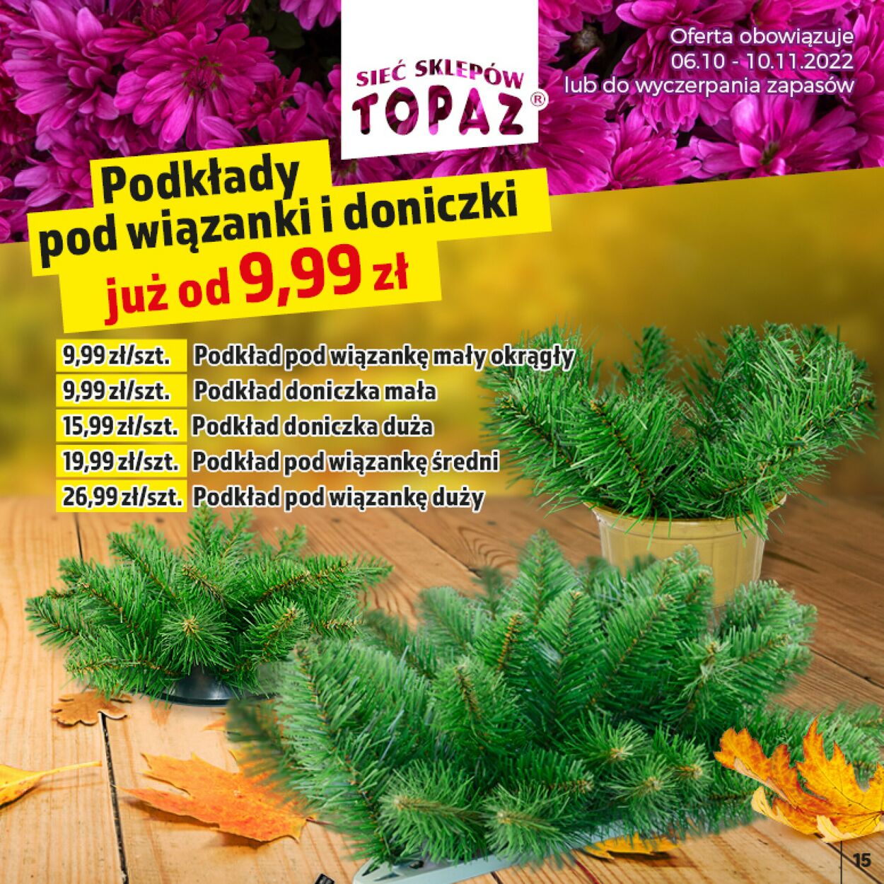 Gazetka promocyjna Topaz - 06.10-10.11.2022 (Strona 15)