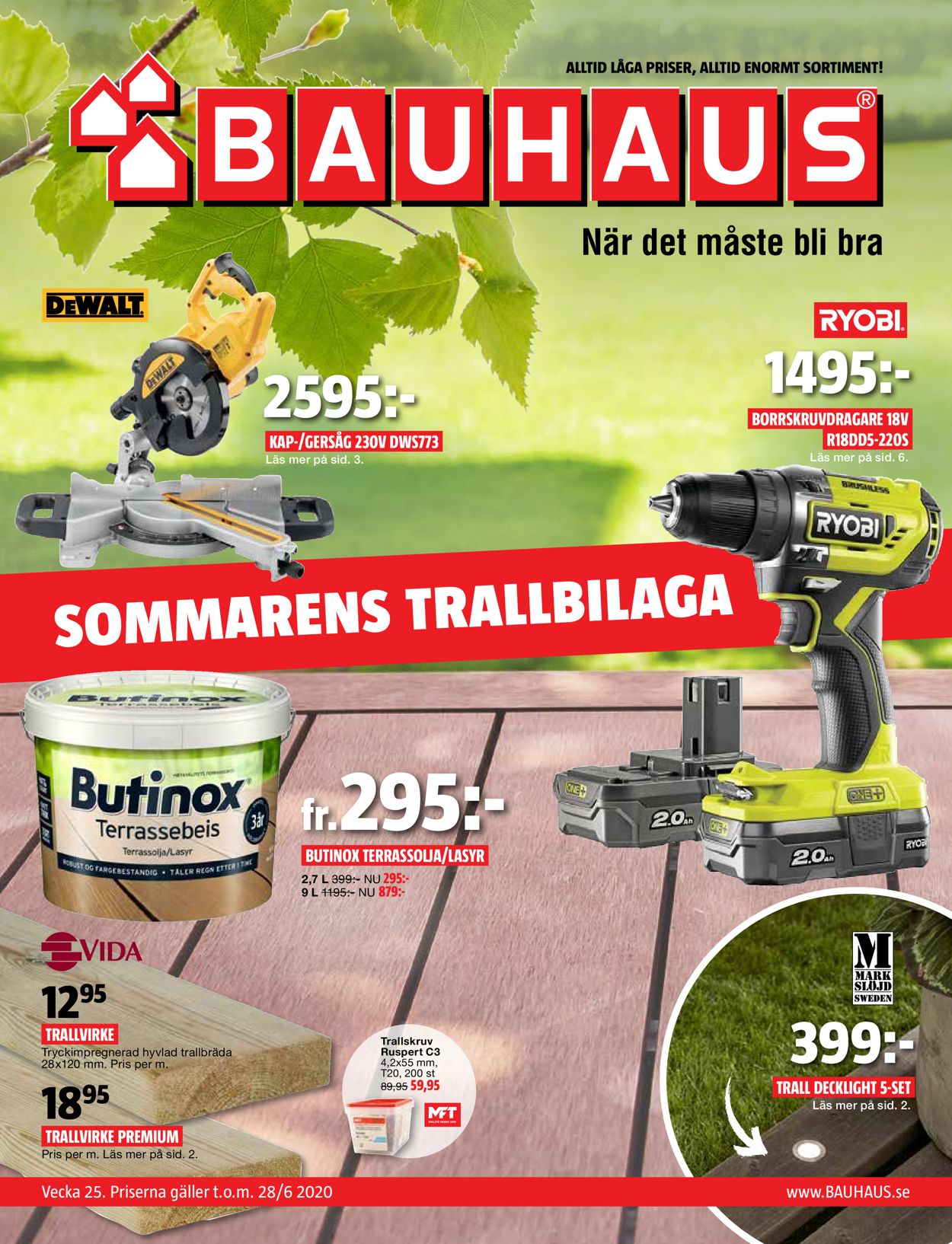 Bauhaus - Reklamblad - 15/06-28/06-2020