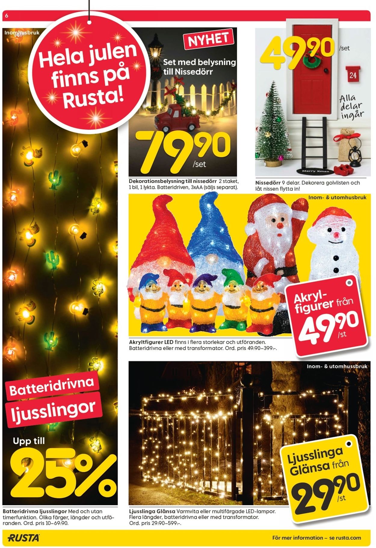 Aktuell annons Rusta Julen 2019 - Reklamblad - 05/12-11/12-2019 (Sida 6)