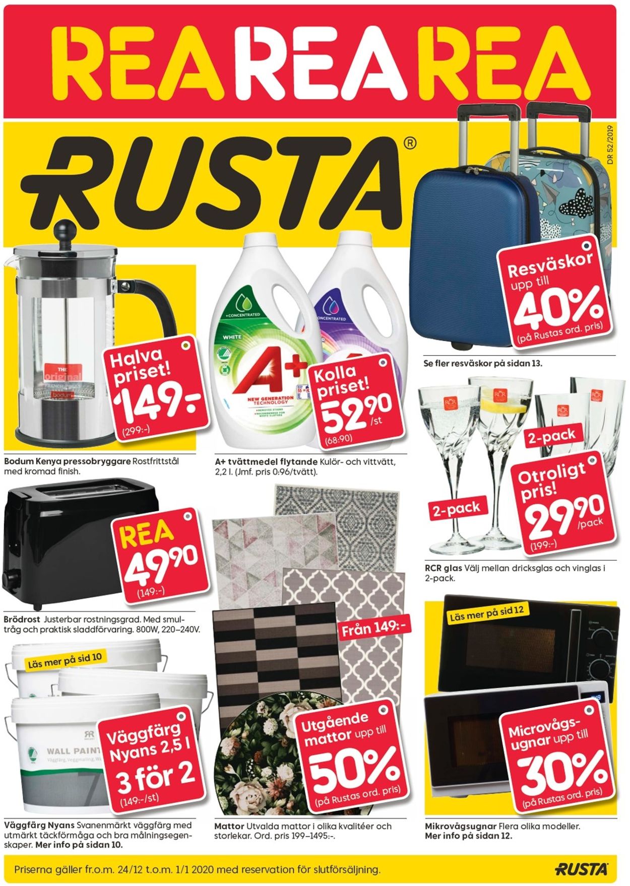 Rusta - Reklamblad - 24/12-01/01-2020