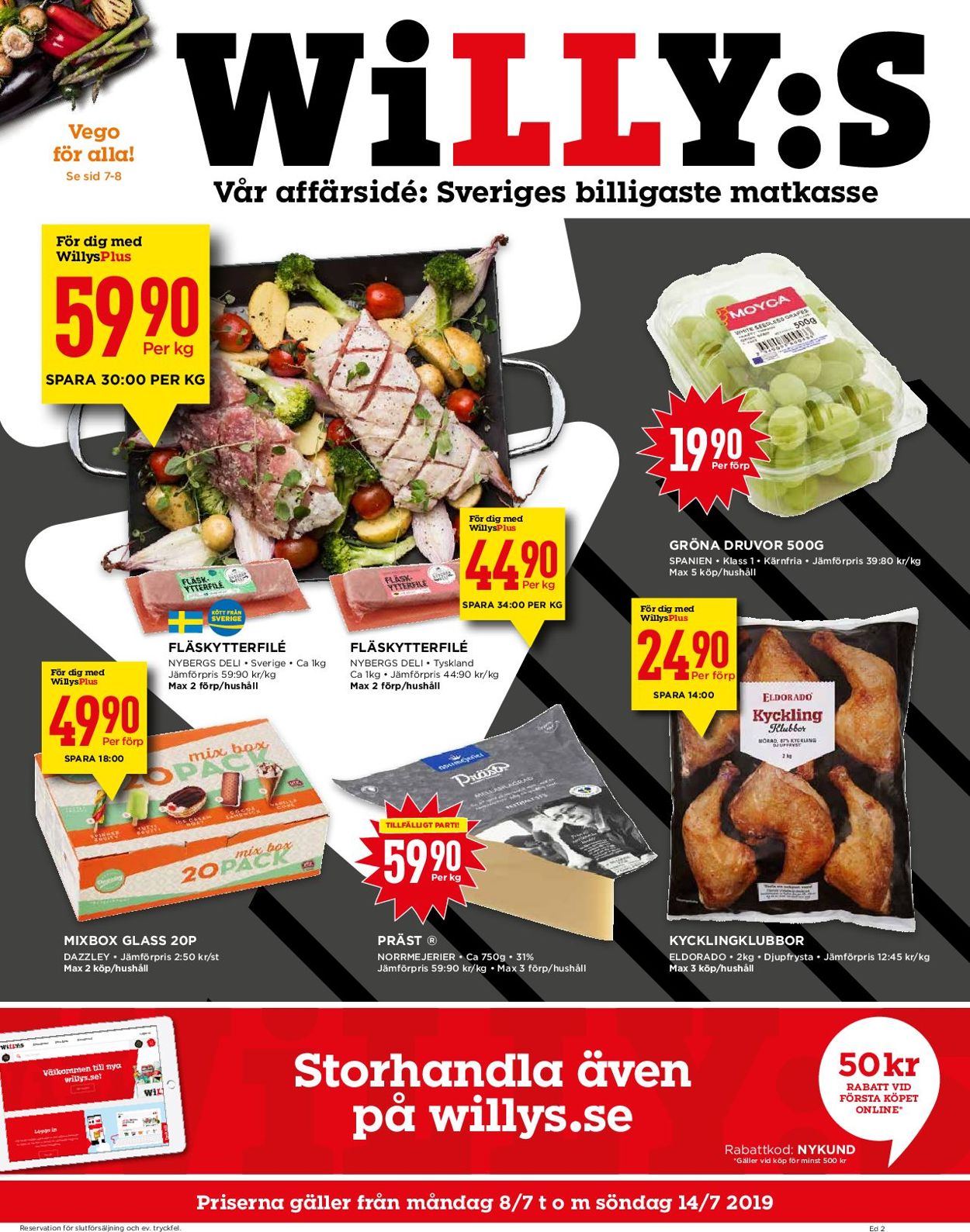 WiLLY:S - Reklamblad - 08/07-14/07-2019