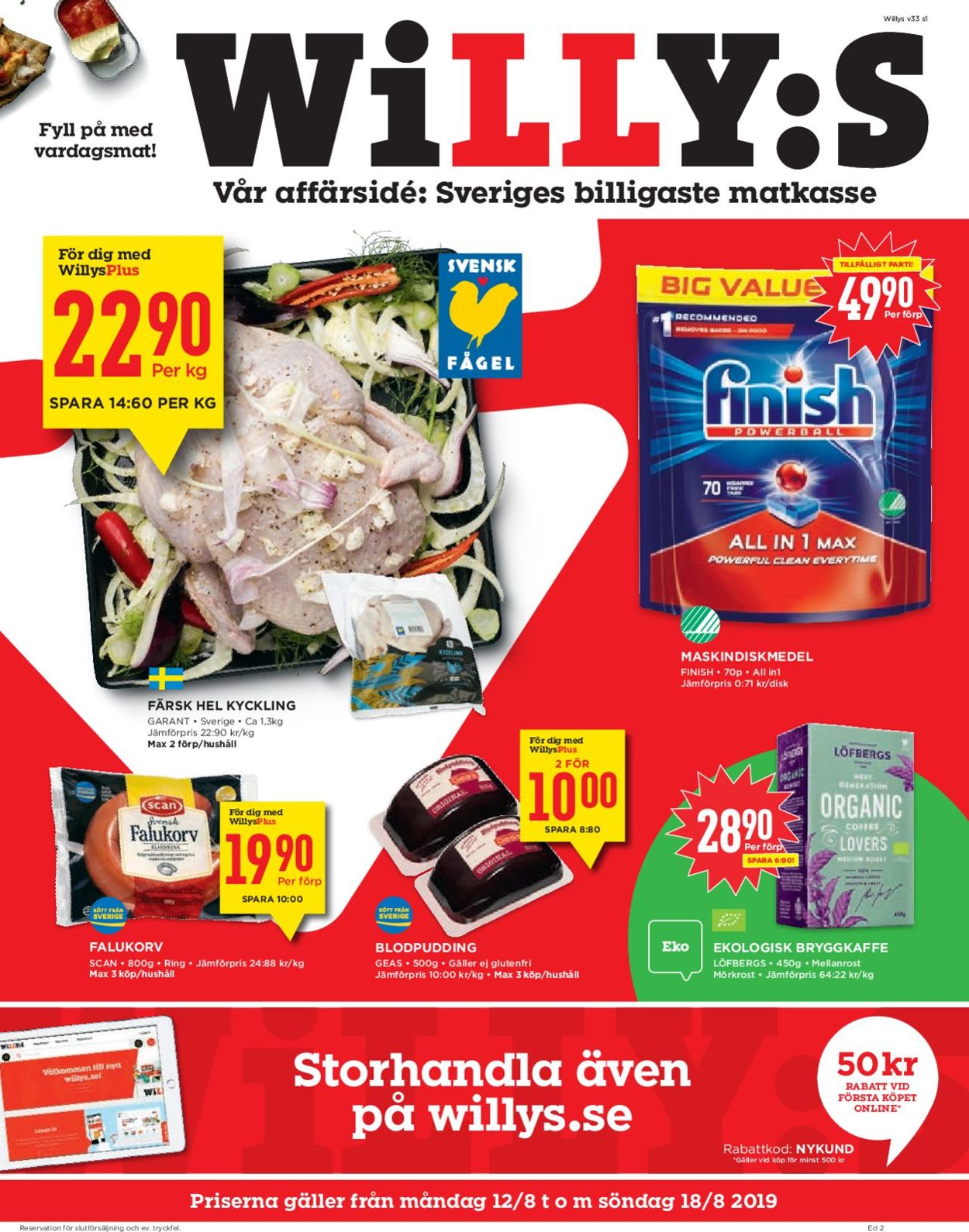 WiLLY:S - Reklamblad - 12/08-18/08-2019