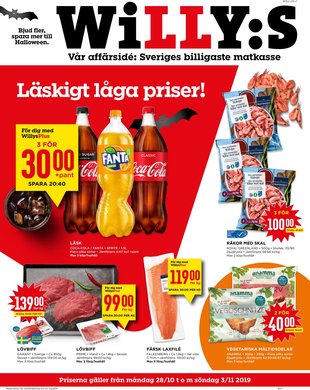 WiLLY:S - Reklamblad - 28/10-03/11-2019