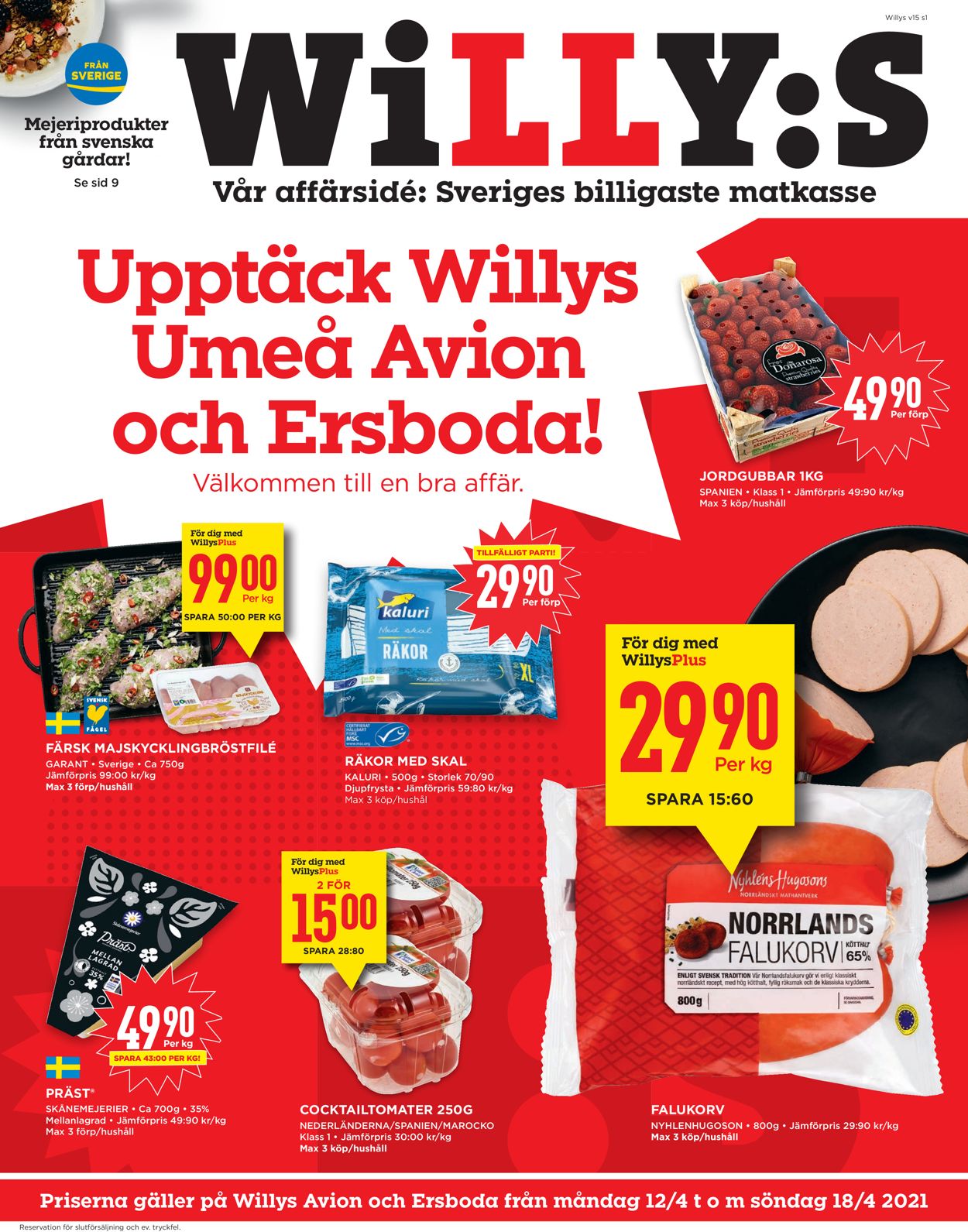 WiLLY:S - Reklamblad - 12/04-18/04-2021