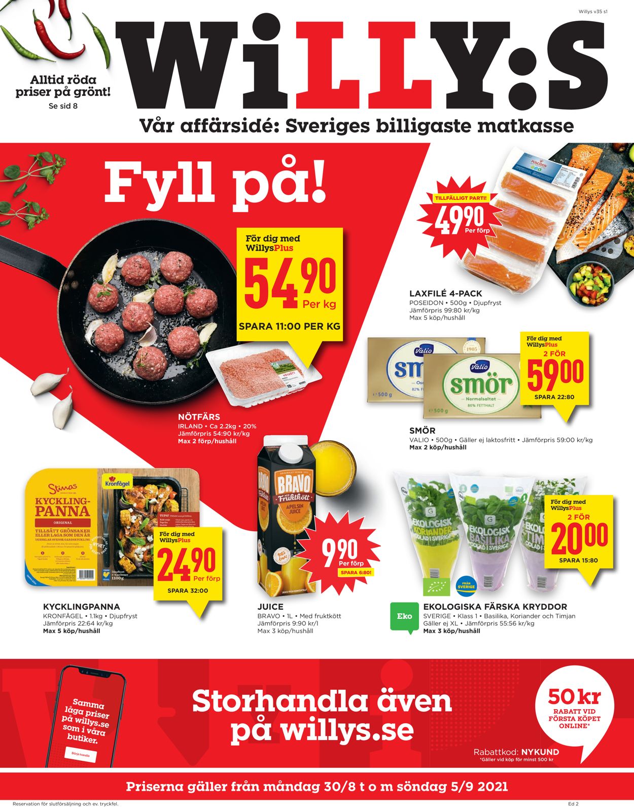 WiLLY:S - Reklamblad - 30/08-05/09-2021