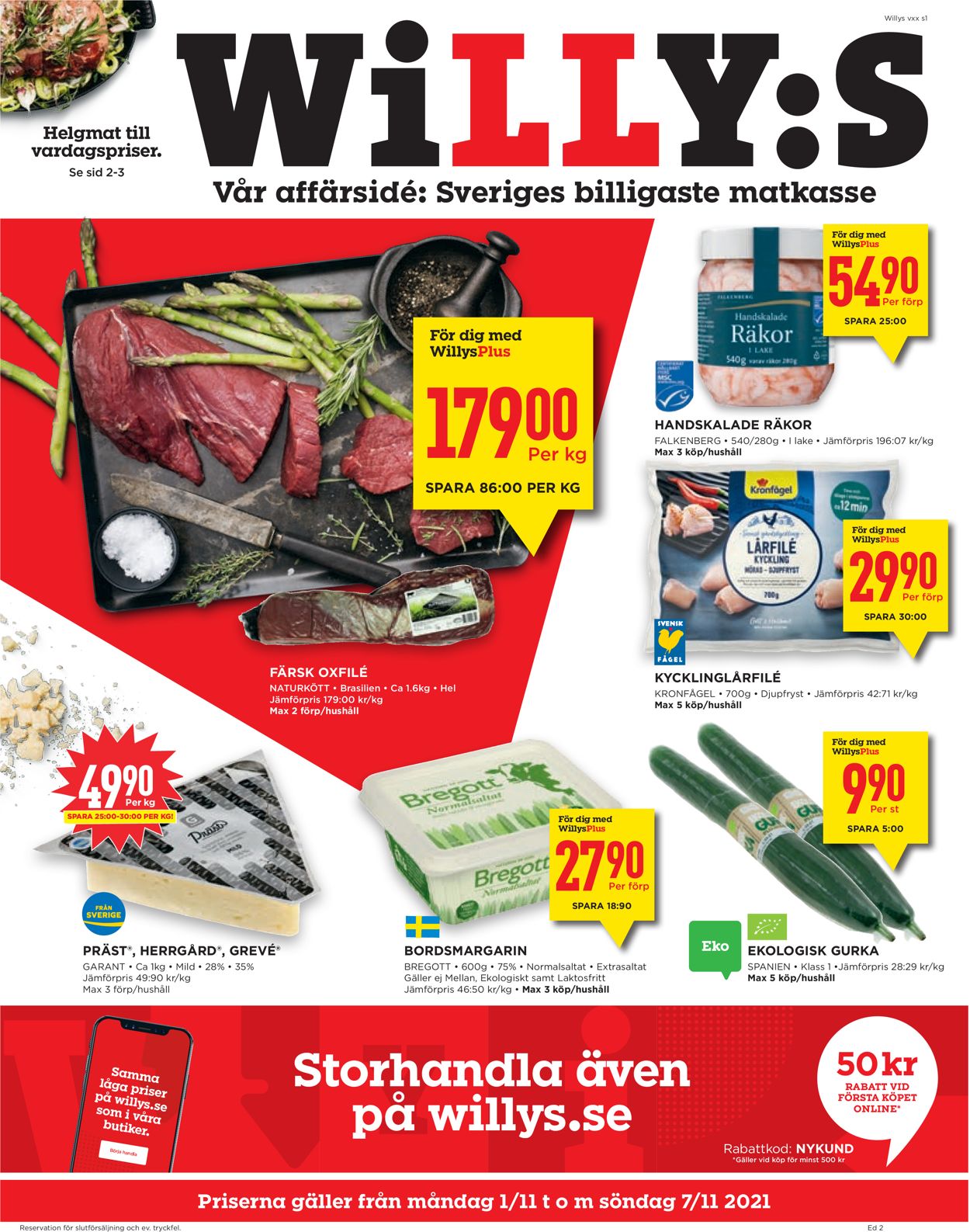 WiLLY:S - Reklamblad - 01/11-07/11-2021