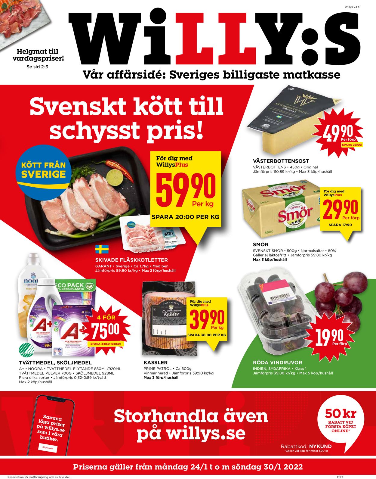 WiLLY:S - Reklamblad - 24/01-30/01-2022