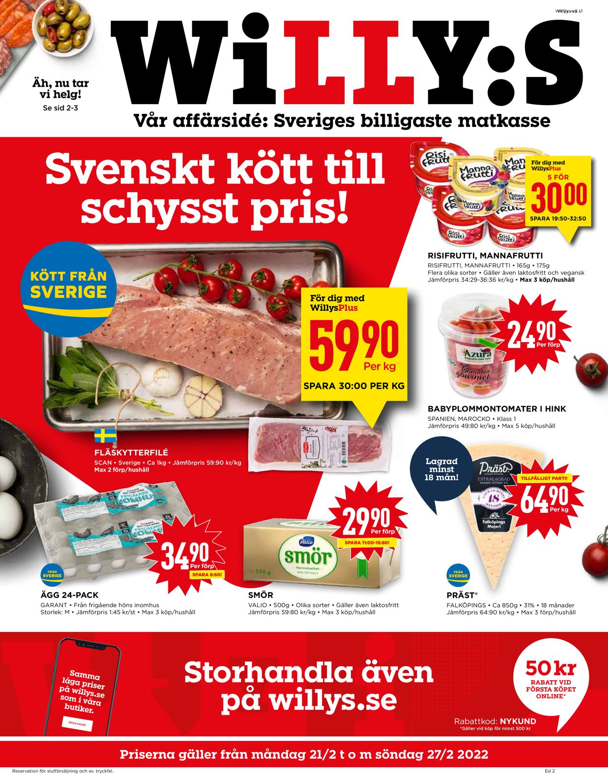 WiLLY:S - Reklamblad - 21/02-27/02-2022