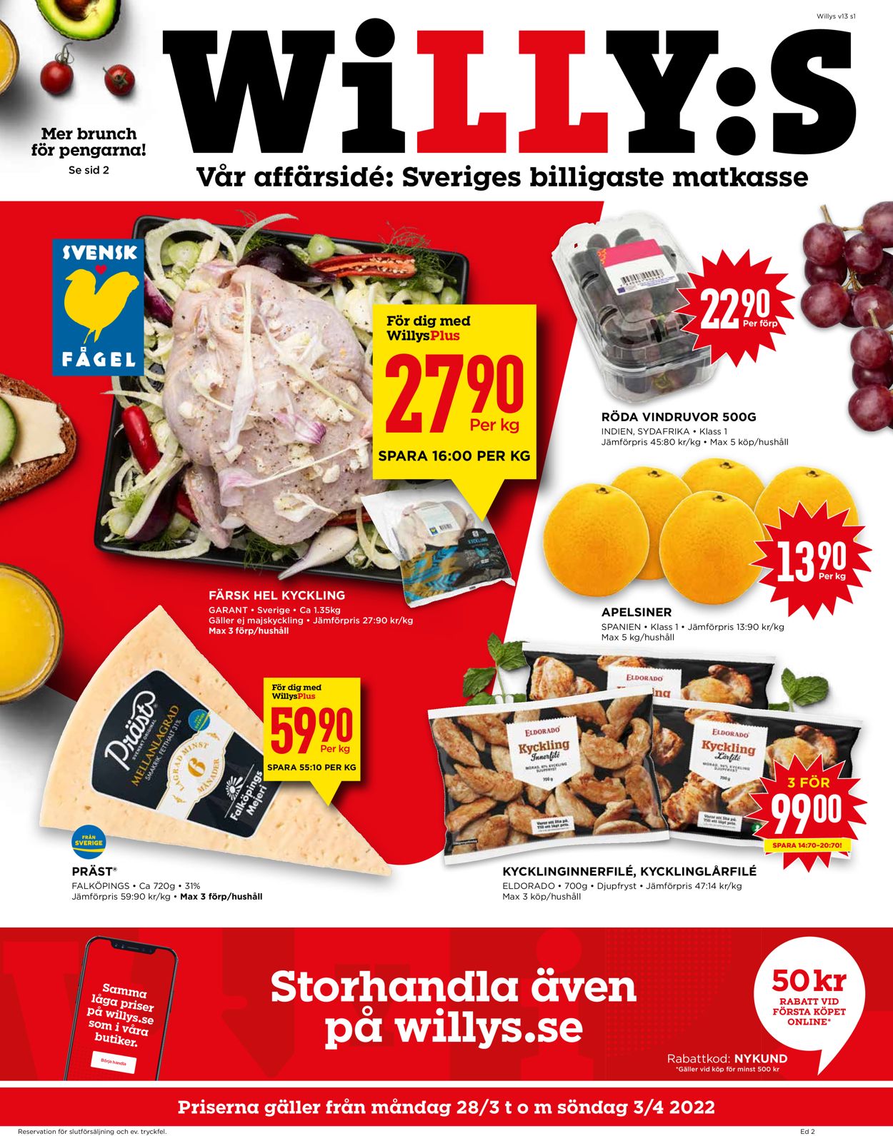 WiLLY:S - Reklamblad - 28/03-03/04-2022