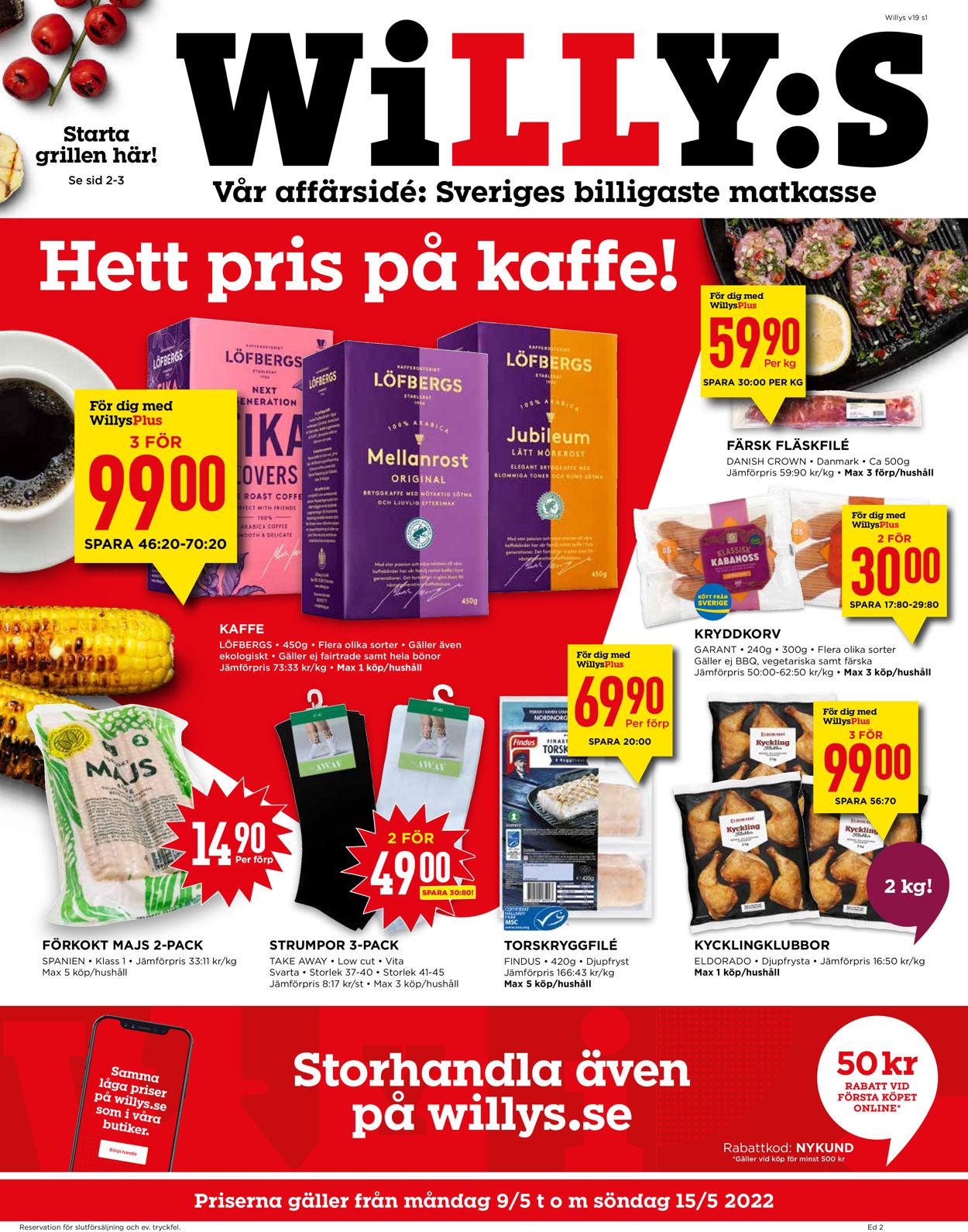 WiLLY:S - Reklamblad - 09/05-15/05-2022