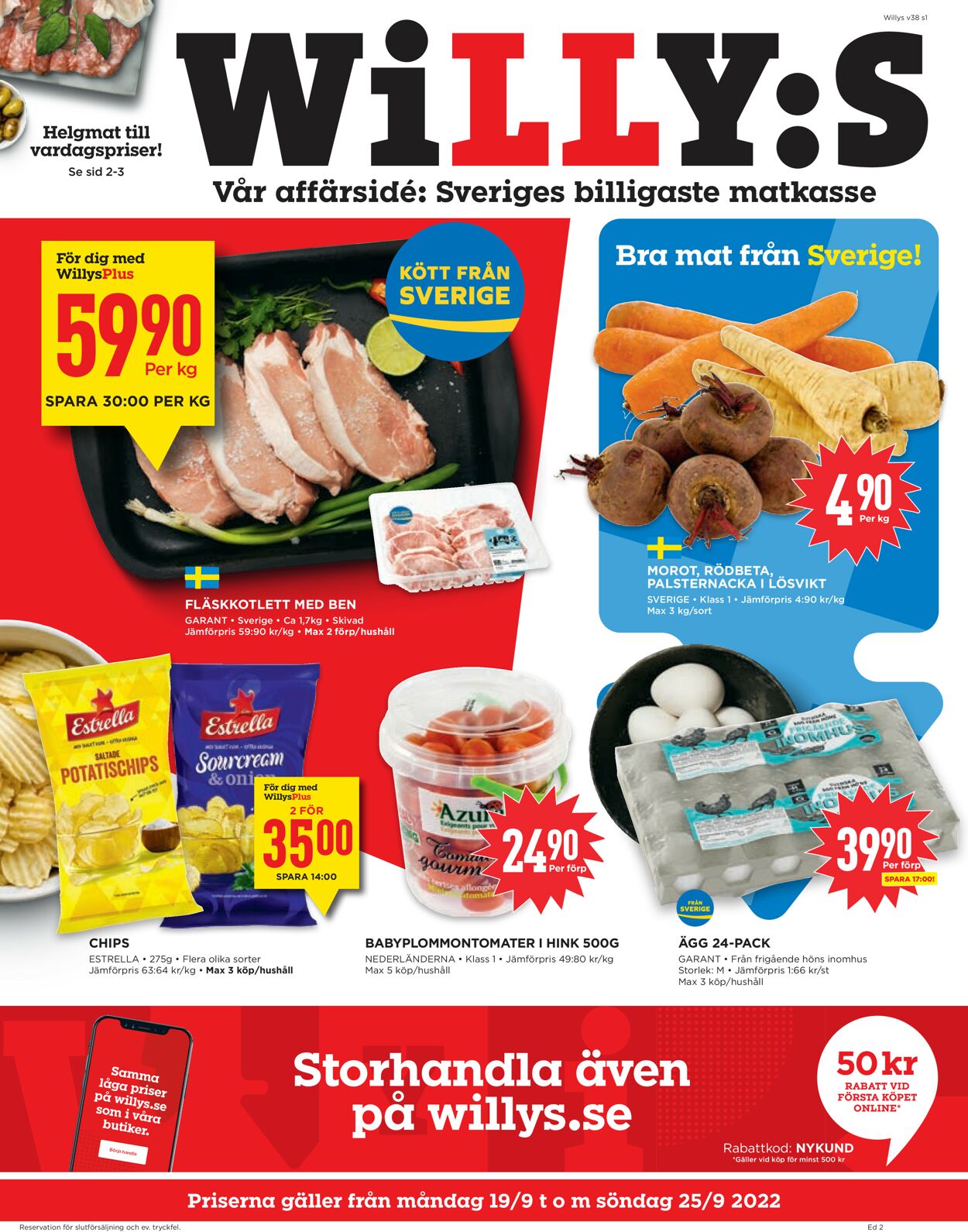 WiLLY:S - Reklamblad - 19/09-25/09-2022