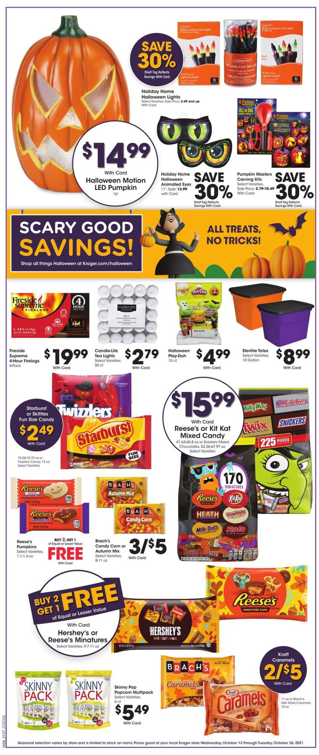Kroger Halloween 2021 Weekly Ad Circular - valid 10/13-10/19/2021 (Page 14)