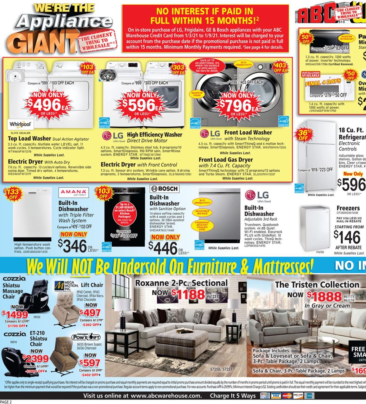 ABC Warehouse Winter Clearance 2021 Weekly Ad Circular - valid 01/03-01/09/2021 (Page 2)