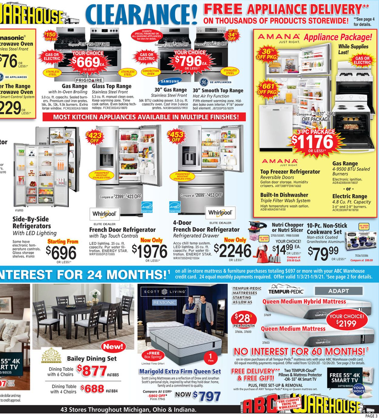 ABC Warehouse Winter Clearance 2021 Weekly Ad Circular - valid 01/03-01/09/2021 (Page 3)