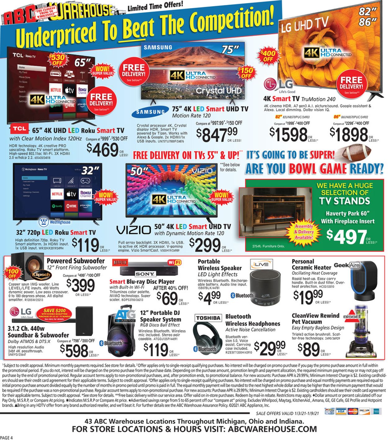 ABC Warehouse Winter Clearance 2021 Weekly Ad Circular - valid 01/03-01/09/2021 (Page 4)