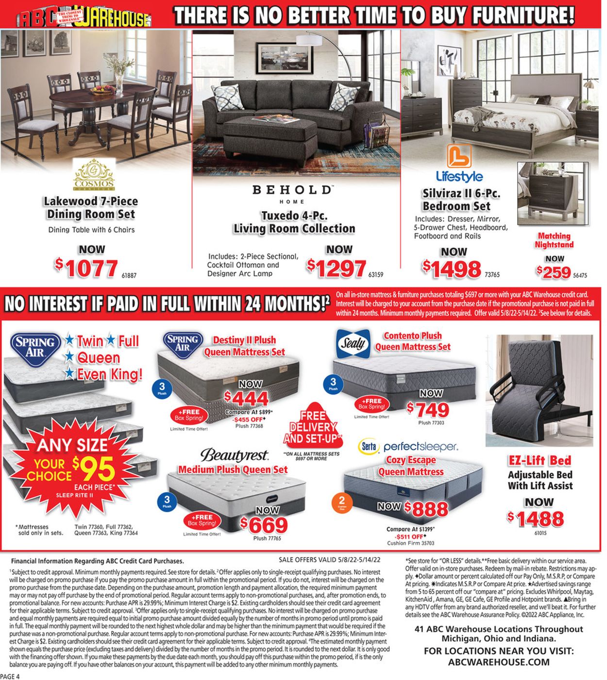 ABC Warehouse Weekly Ad Circular - valid 05/08-05/14/2022 (Page 4)