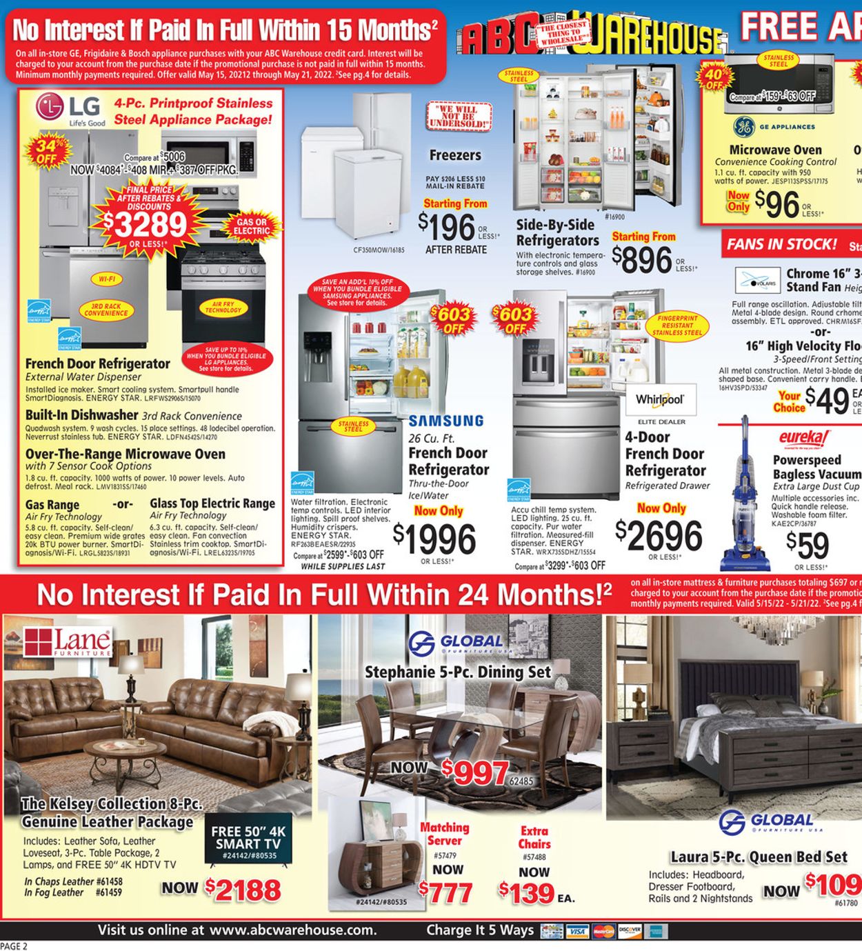 ABC Warehouse Weekly Ad Circular - valid 05/15-05/21/2022 (Page 2)