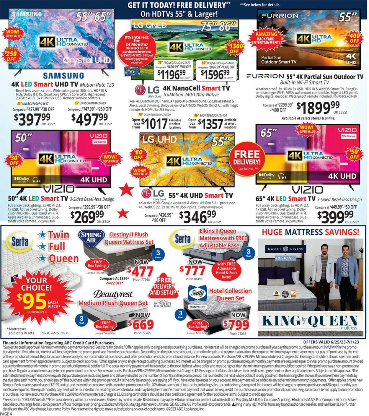 ABC Warehouse Weekly Ad Circular - valid 06/26-07/03/2023 (Page 4)