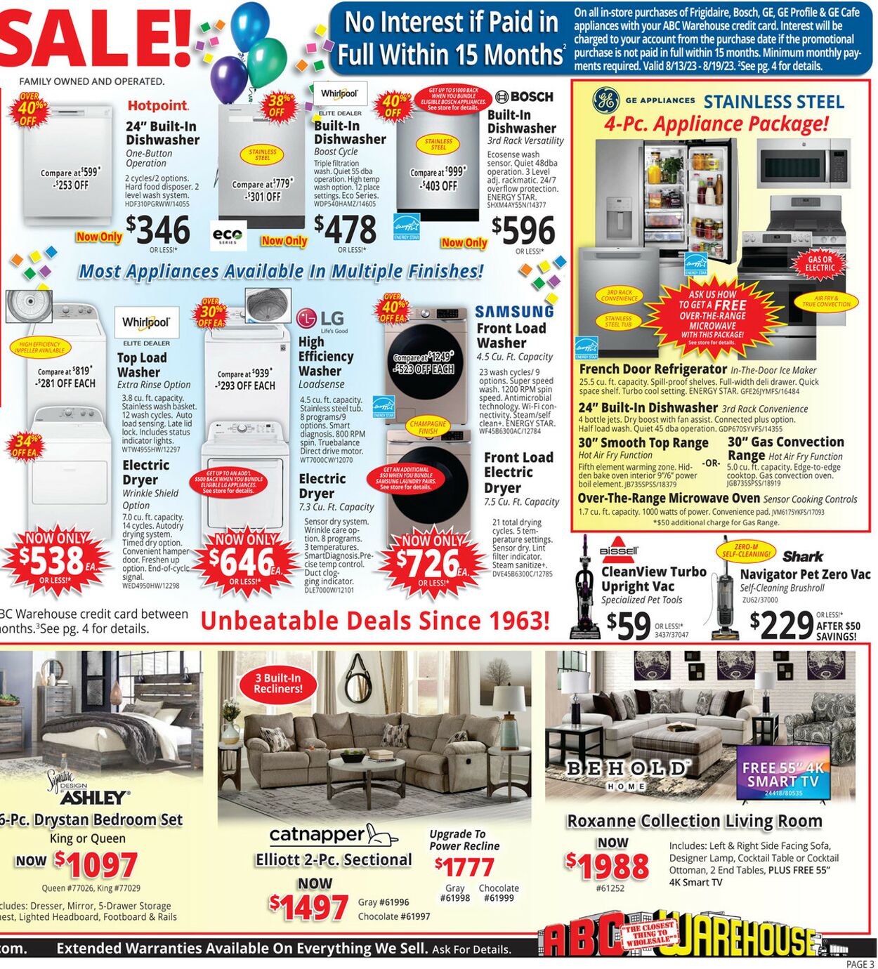 ABC Warehouse Weekly Ad Circular - valid 08/13-08/19/2023 (Page 3)